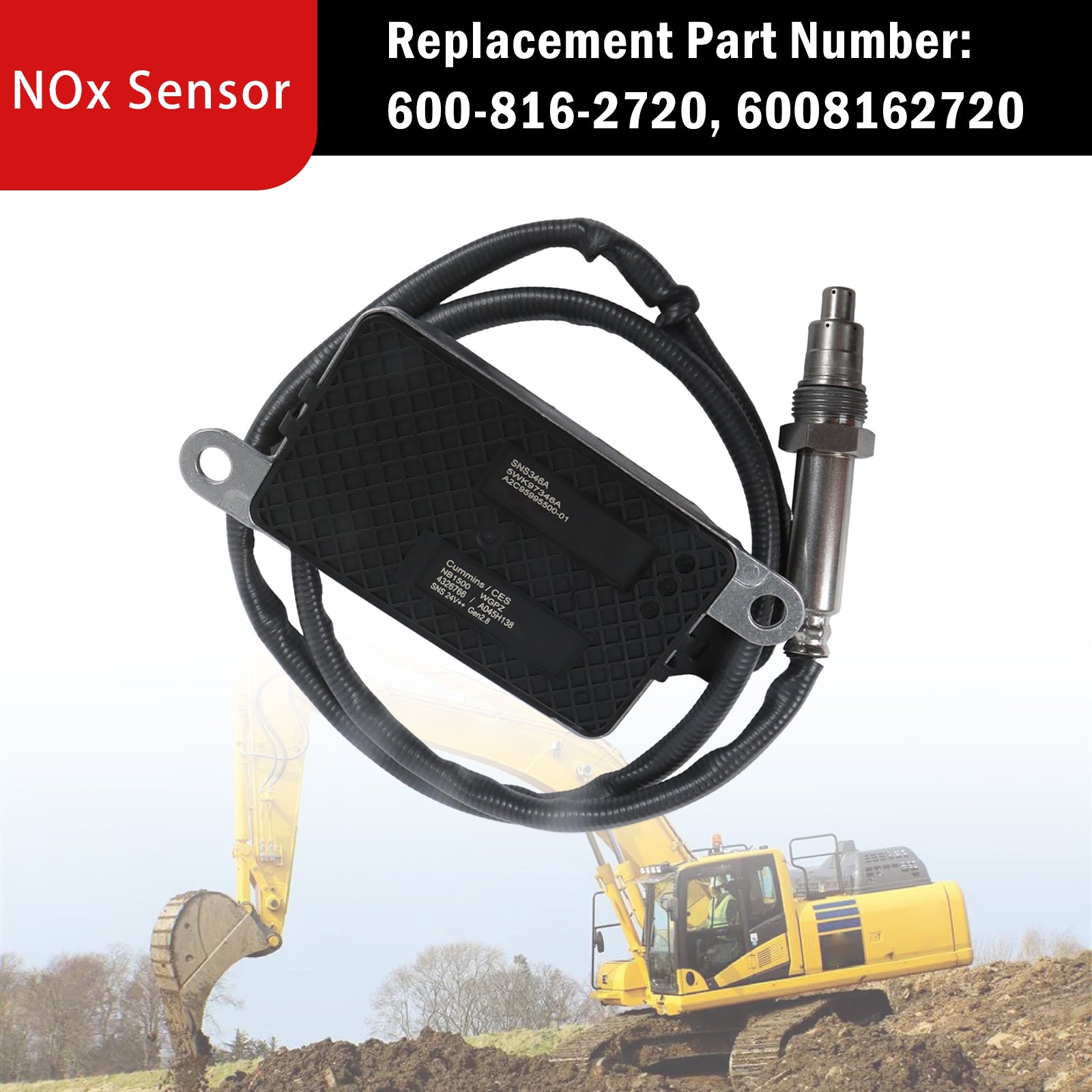 600-816-2720 Capteur De Nox D'Oxyde D'Azote 4326766 Pour Komatsu Pc700-11