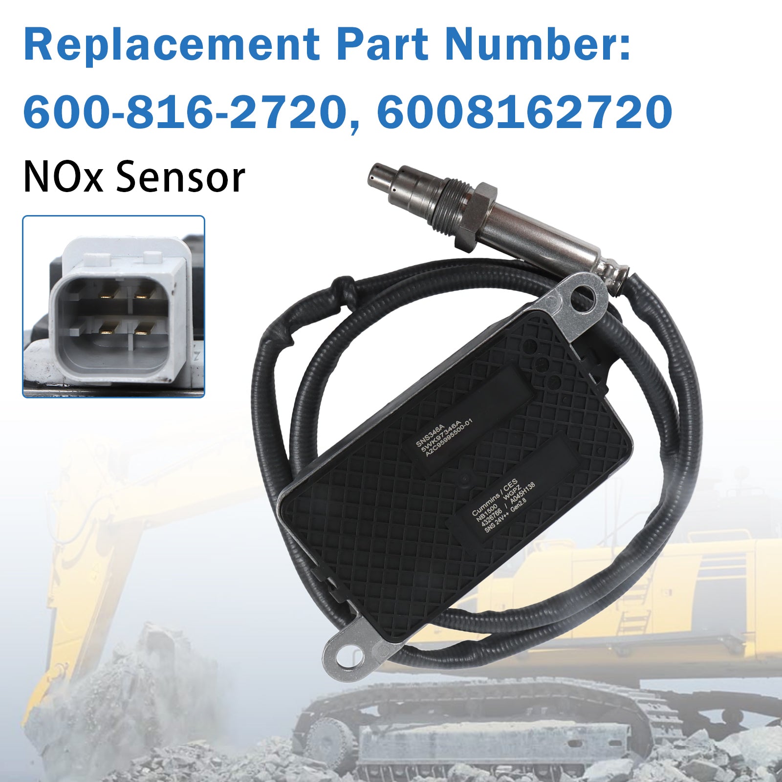 600-816-2720 Capteur De Nox D'Oxyde D'Azote 4326766 Pour Komatsu Pc700-11