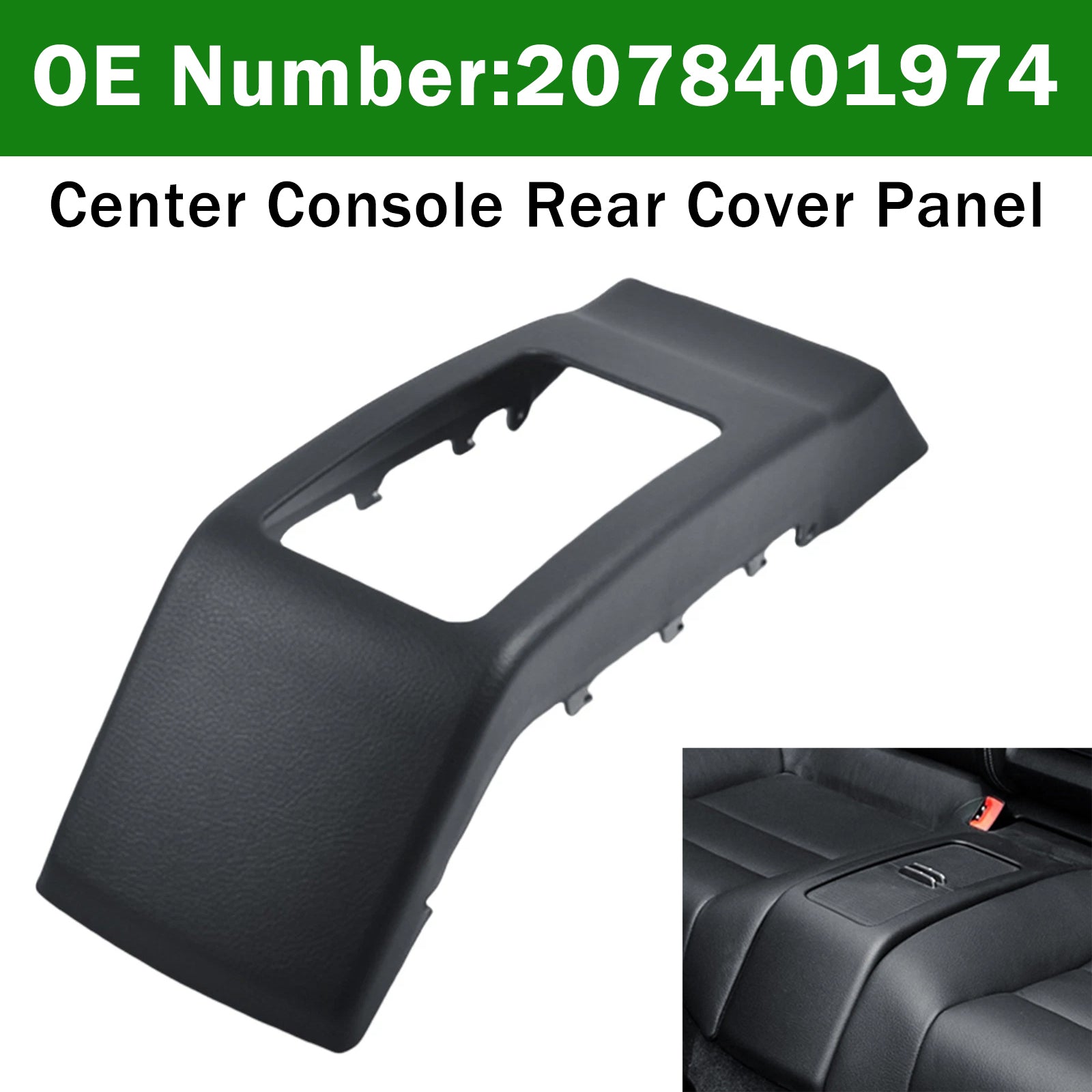 Panneau arrière console centrale noir Pour Benz W207 2010‑2016