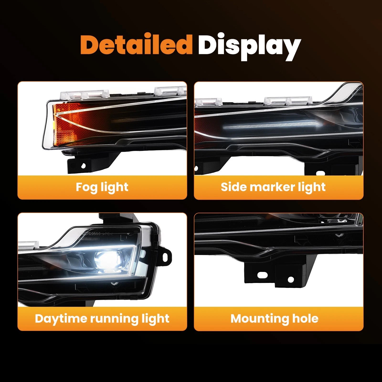 Phares Anti‑Brouillard Avant Gauche DRL 1077391 Pour Tesla Model 3 2017‑2023