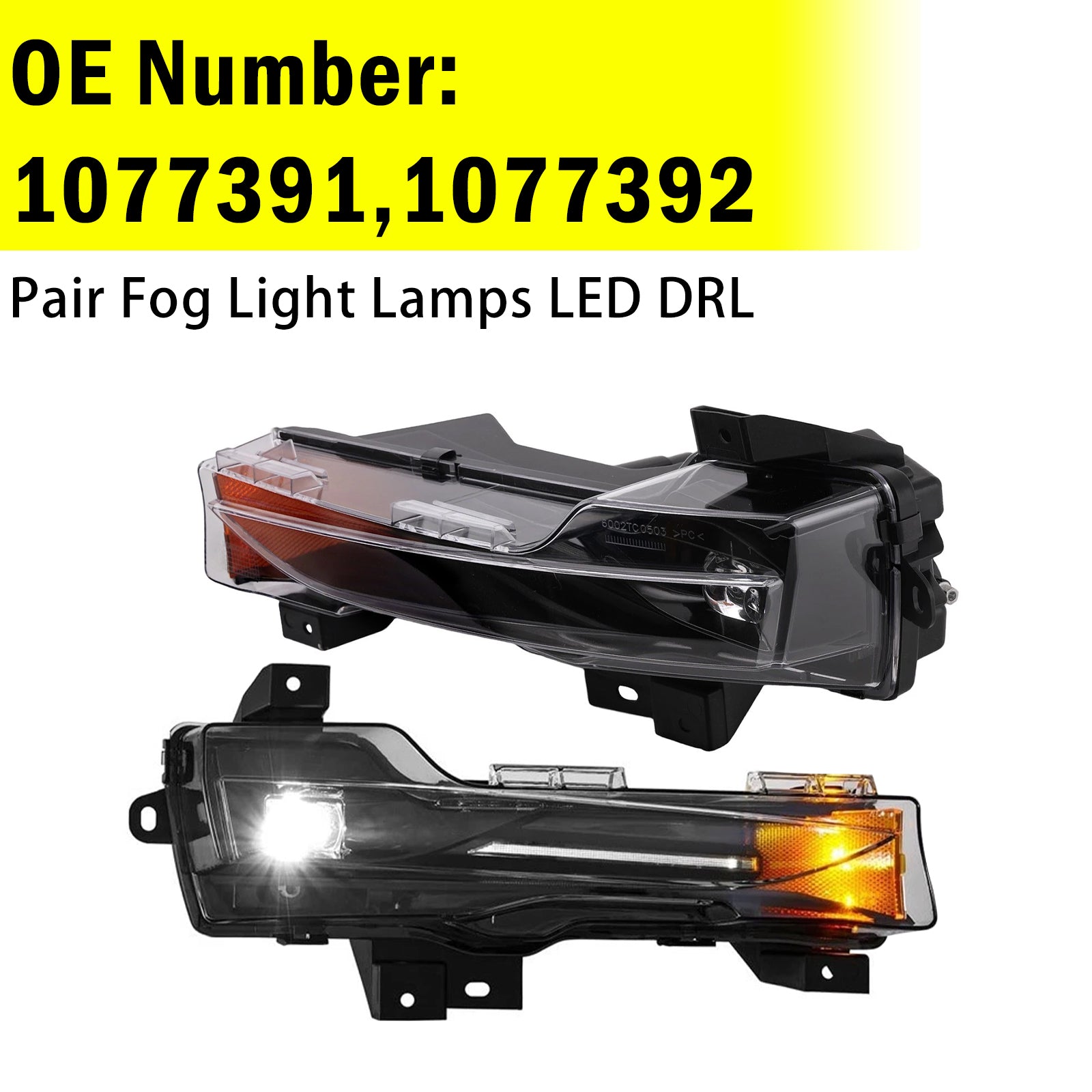 Paire Phares Anti‑Brouillard LED DRL Pour Tesla Model 3 2017‑2023