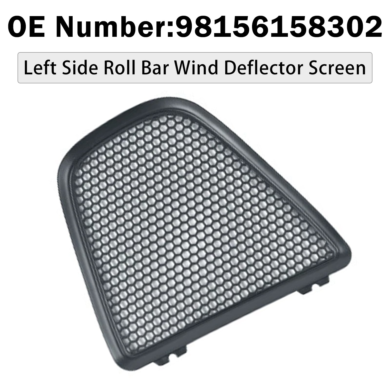 Déflecteur vent arceau gauche 98156158302 Pour Porsche 982 2017‑2023
