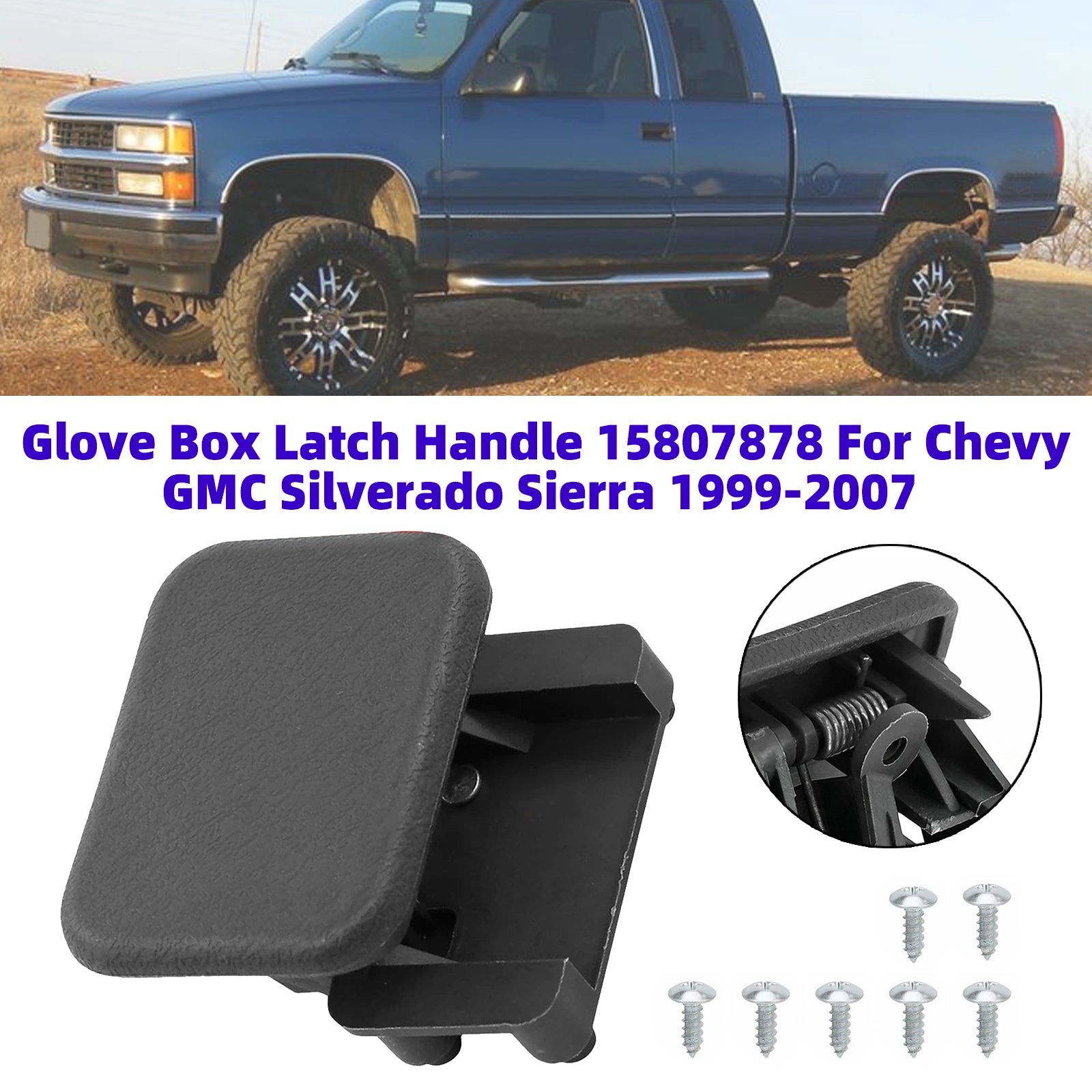 Poignée Verrouillage Boîte à Gants 15807878 Pour Chevy GMC Silverado Sierra