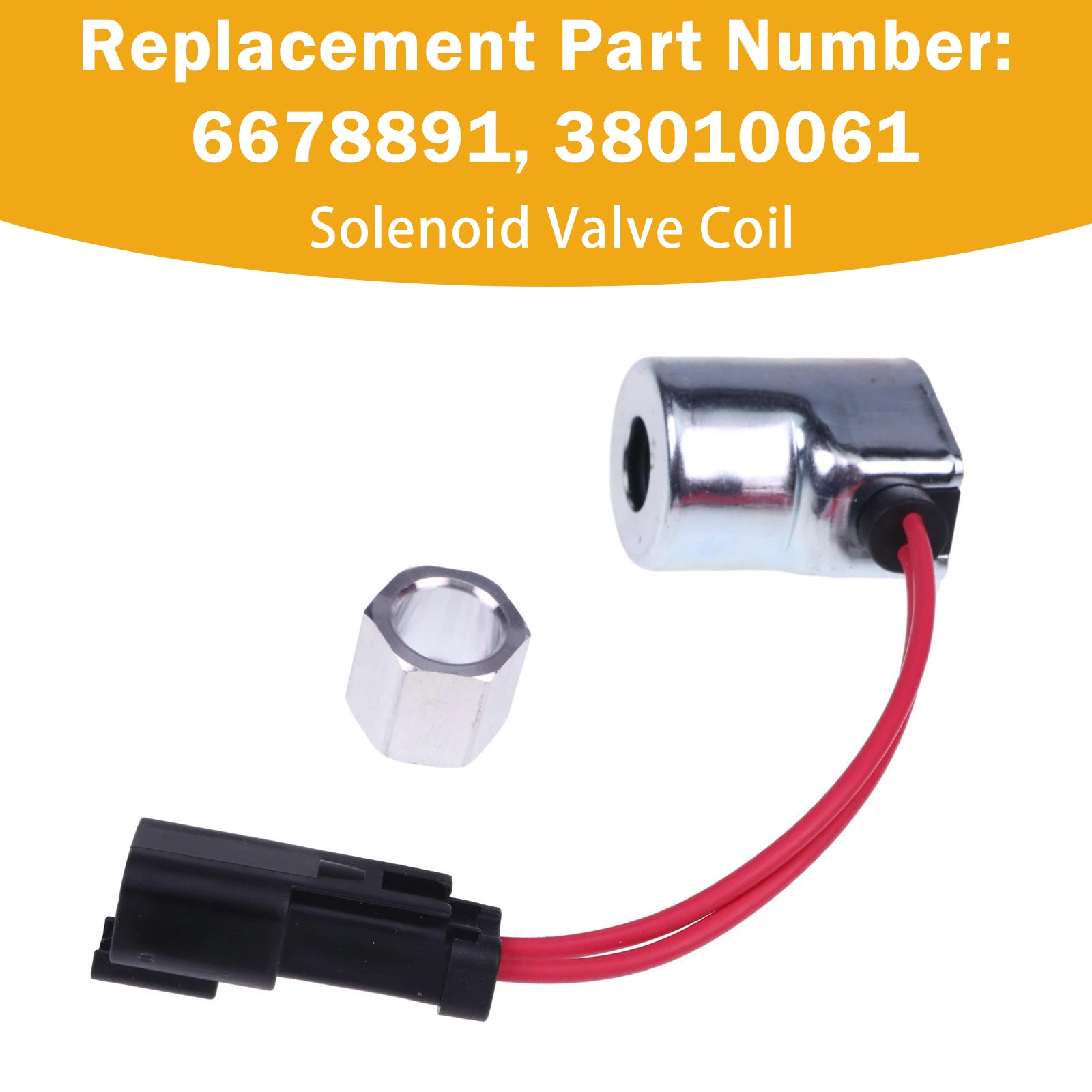Bobine D'Électrovanne 6678891 38010061 Pour Bobcat S300 T140 T180 T190 T250 T320