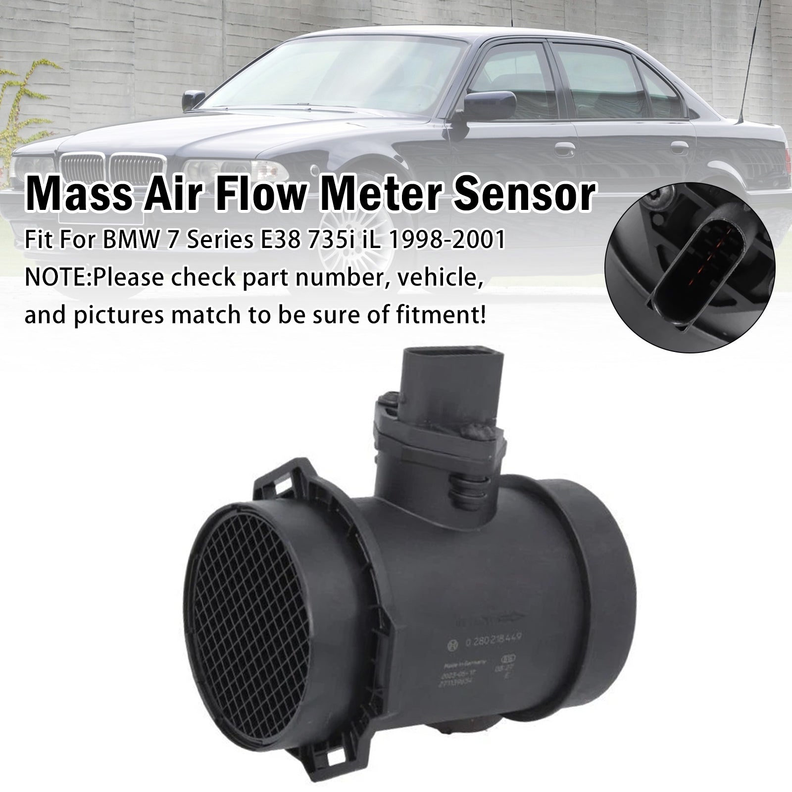 Capteur Débit Air Massique Pour BMW 7 Series E38 735i iL 1998-2001 13621433566