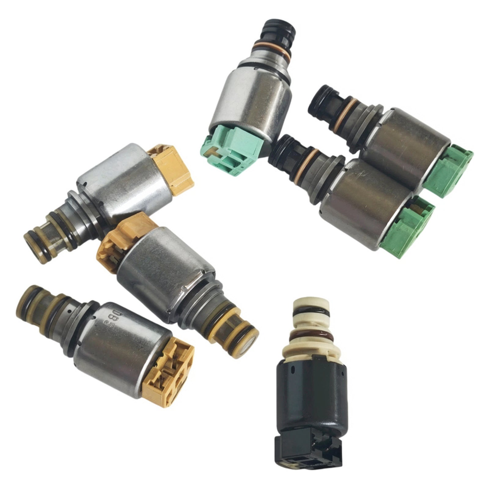 7PCS Kit d'Électrovannes de Boîte 6F15 6F35 (Type Électrovanne Noire) Pour Ford