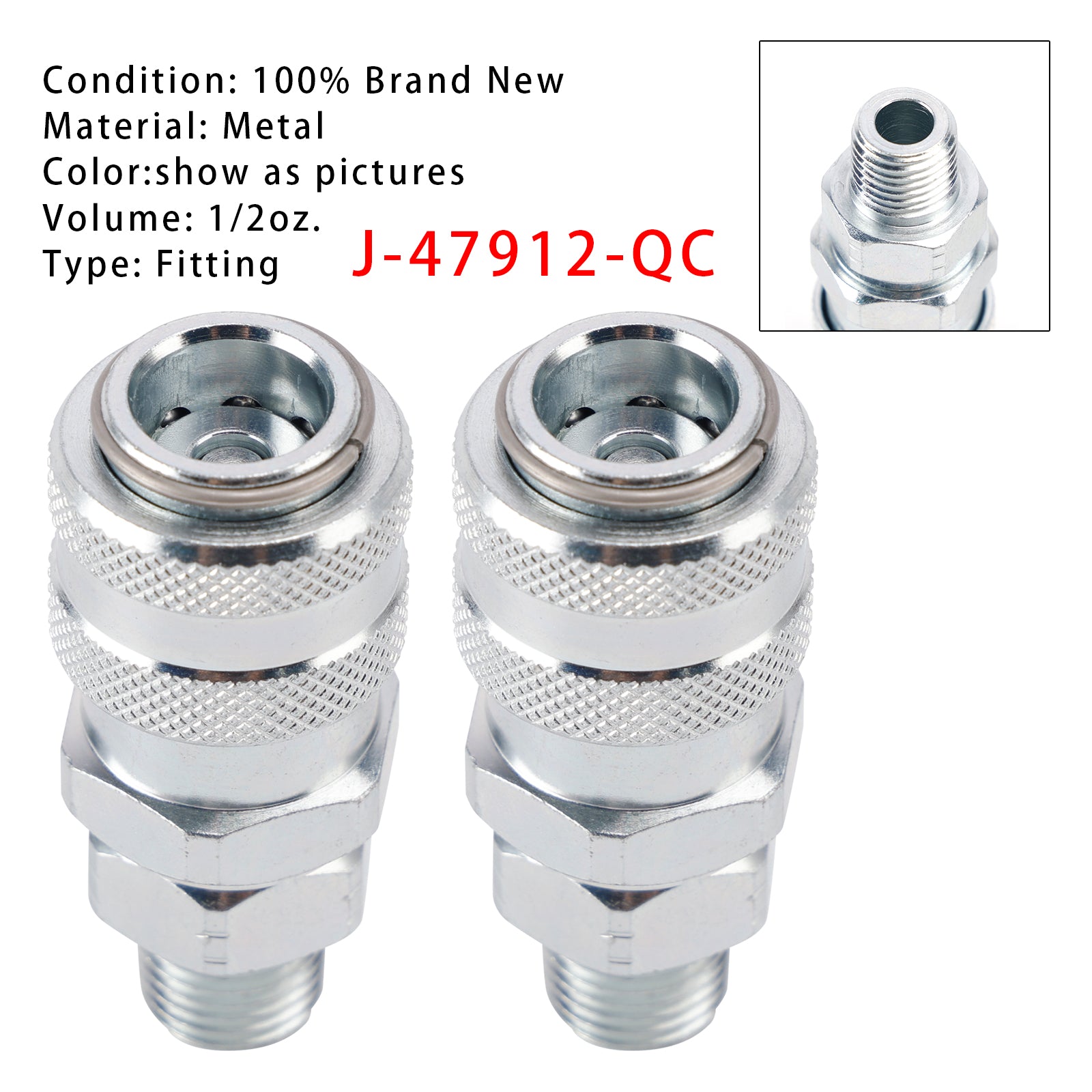 2PCS Raccord de Couplage du Système Carburant J-47912-QC Pour Detroit Diesel