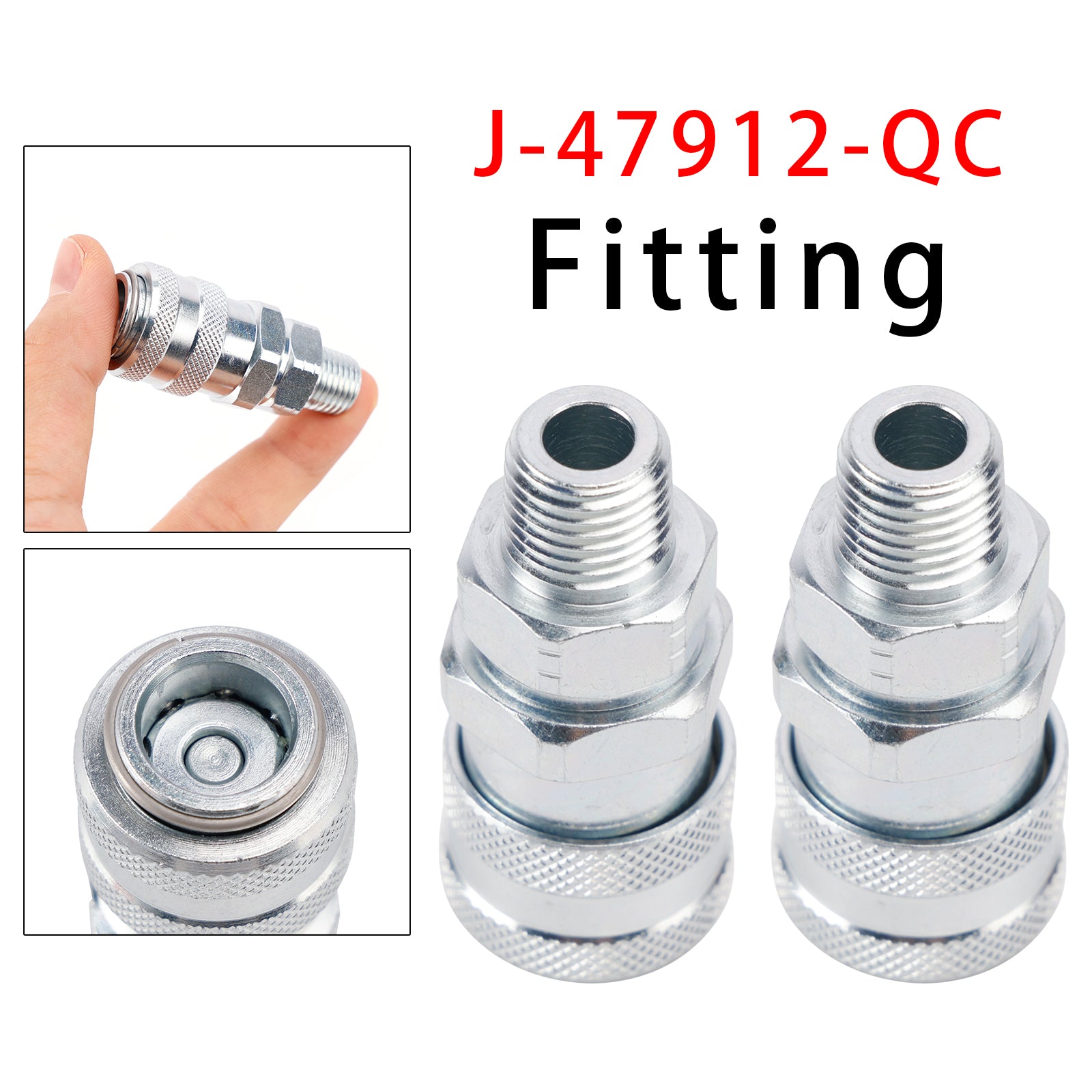 2PCS Raccord de Couplage du Système Carburant J-47912-QC Pour Detroit Diesel