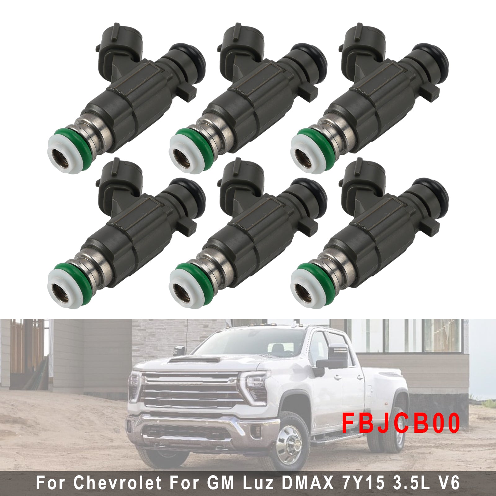 6X Injecteur Carburant Pour Chevrolet Pour GM Luz DMAX 7Y15 3.5L V6 FBJCB00