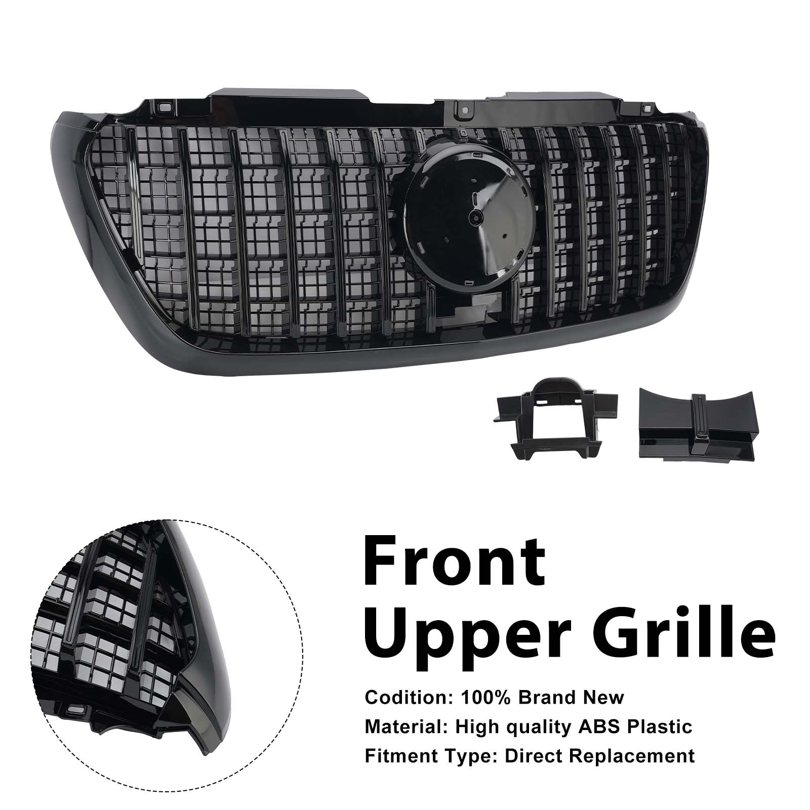 GT-Style Front Bumper Grill Grille Pour Mercedes Sprinter W907 W910 2018-2023