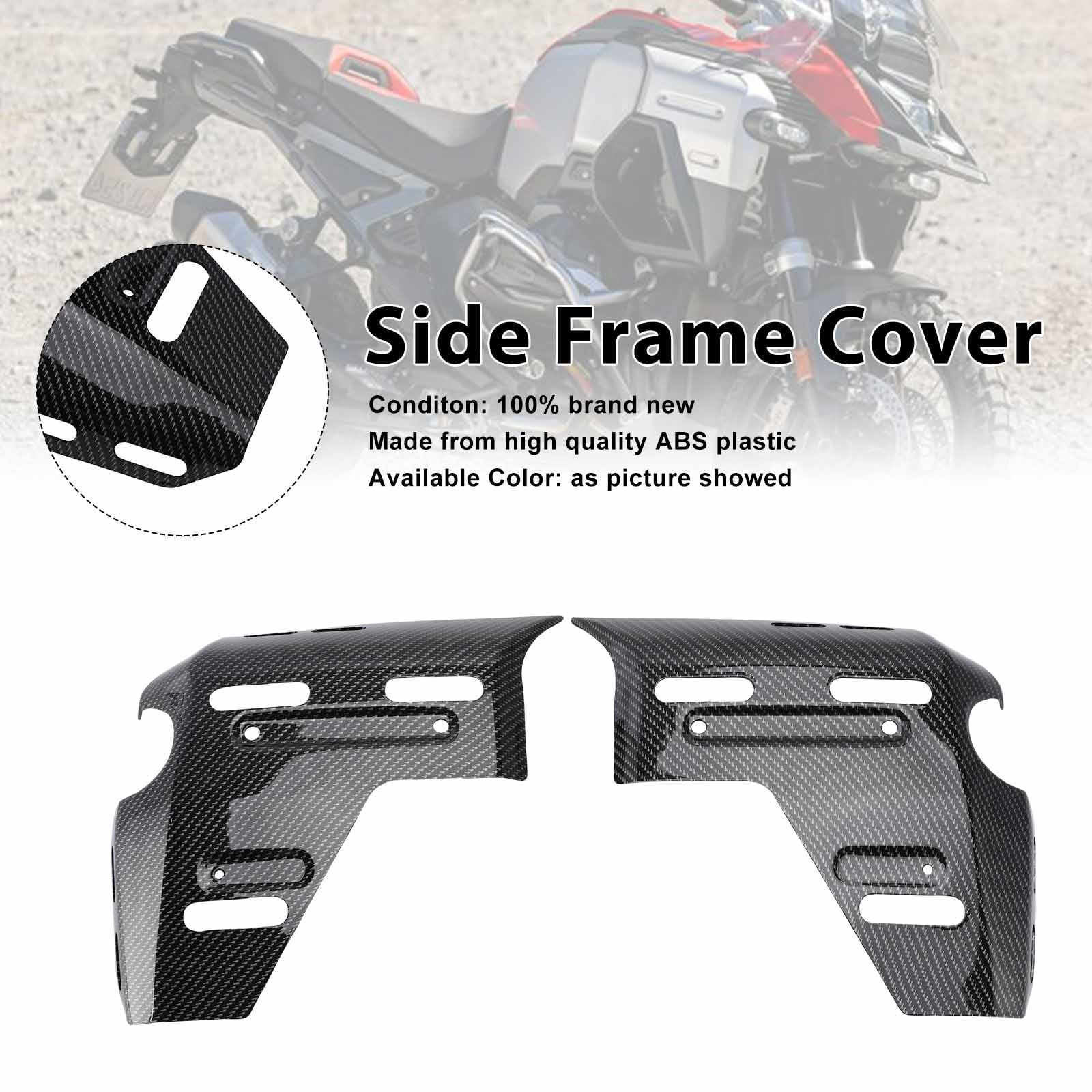 Cache de carénage latéral de cadre pour BMW R1300GS ADV 2025-2026 Carbon