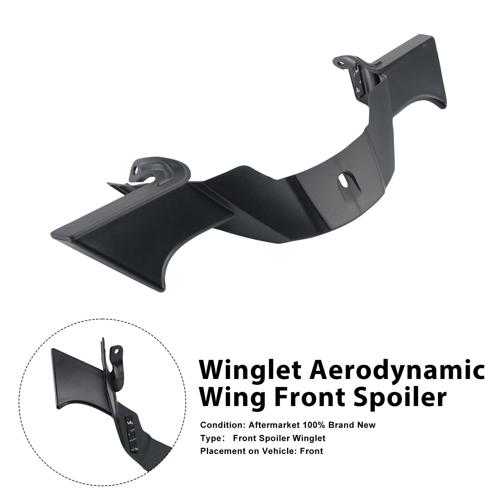 Aileron aérodynamique avant (winglet) pour Yamaha MT-07 2025-2026 Black