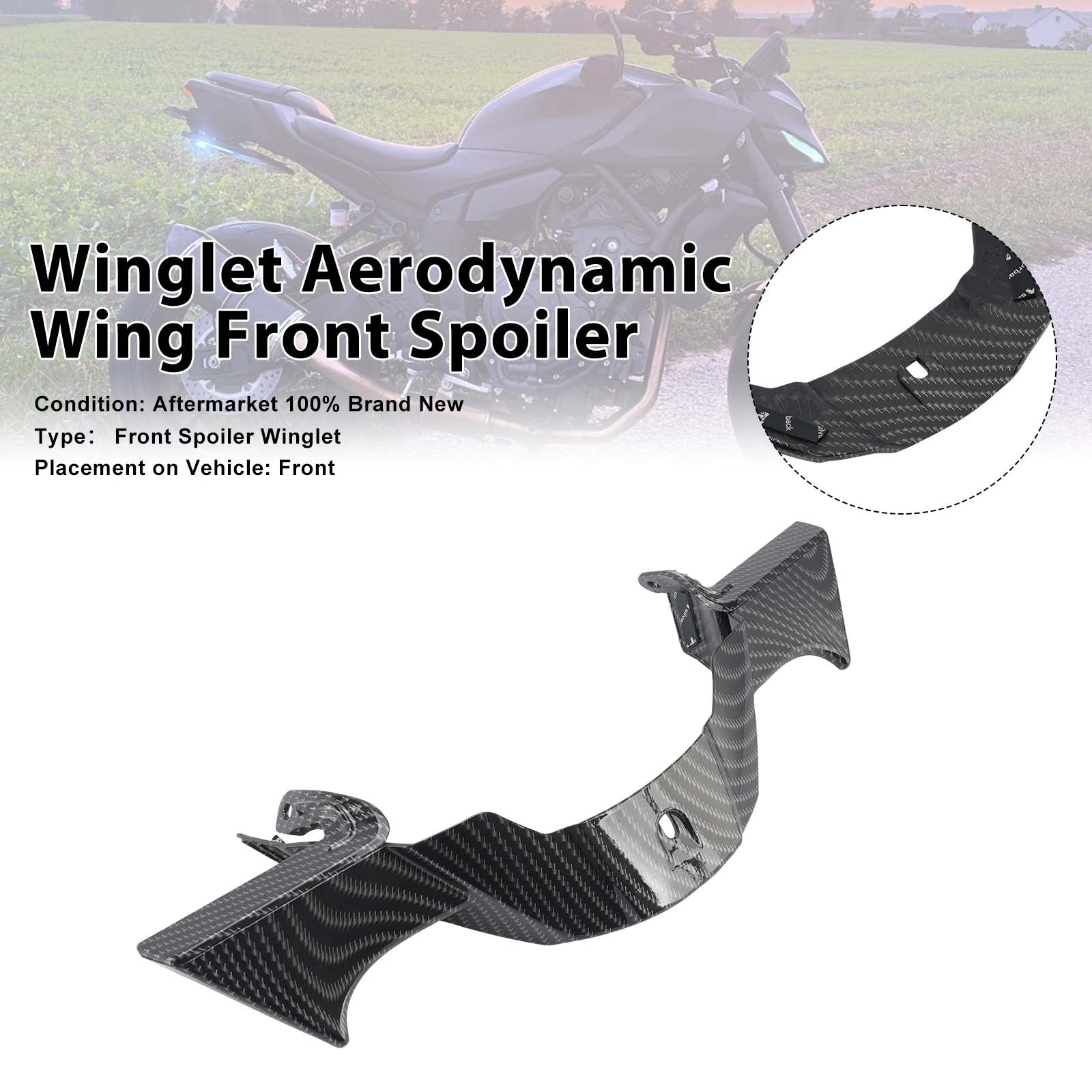Aileron aérodynamique avant (winglet) pour Yamaha MT-07 2025-2026 Carbon