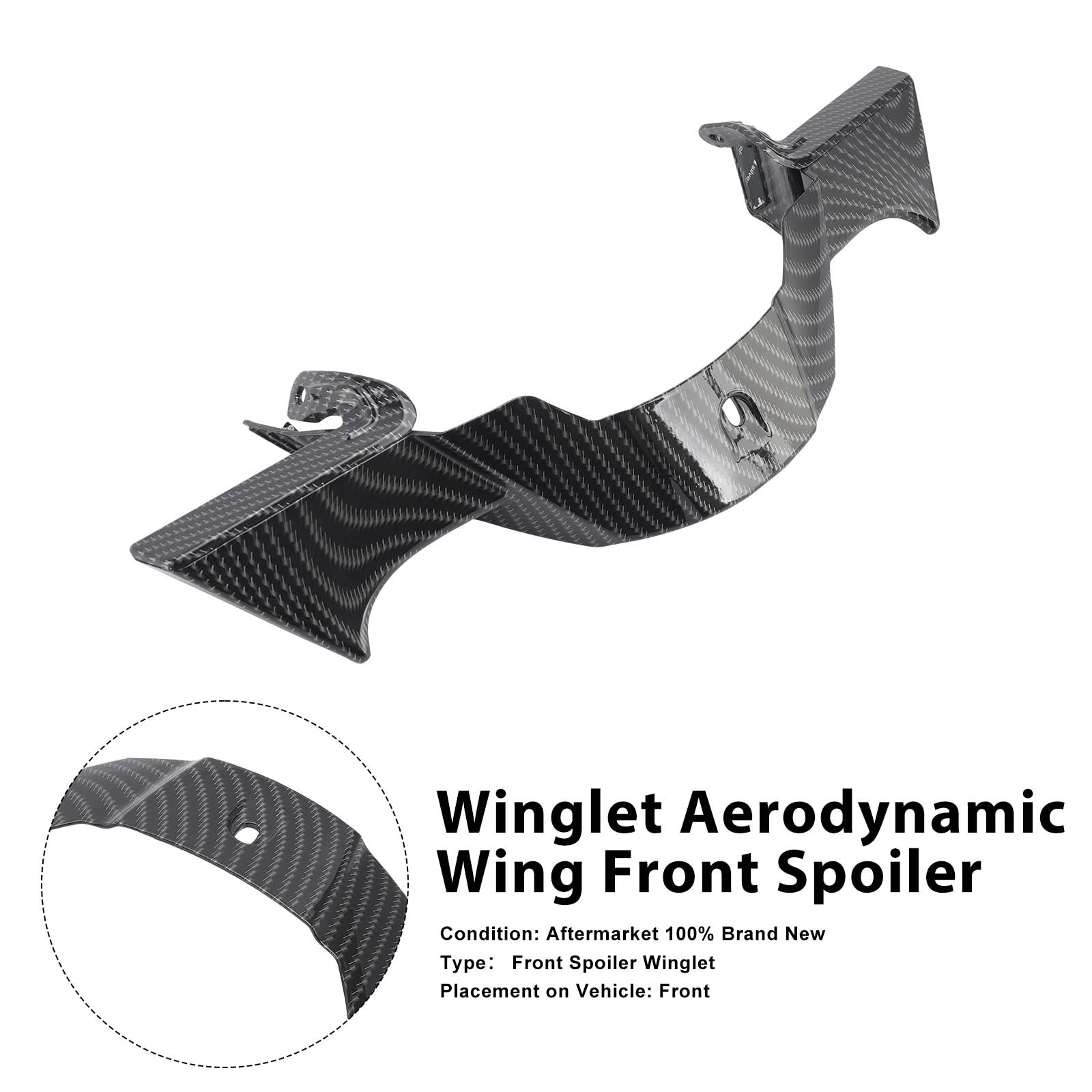 Aileron aérodynamique avant (winglet) pour Yamaha MT-07 2025-2026 Carbon