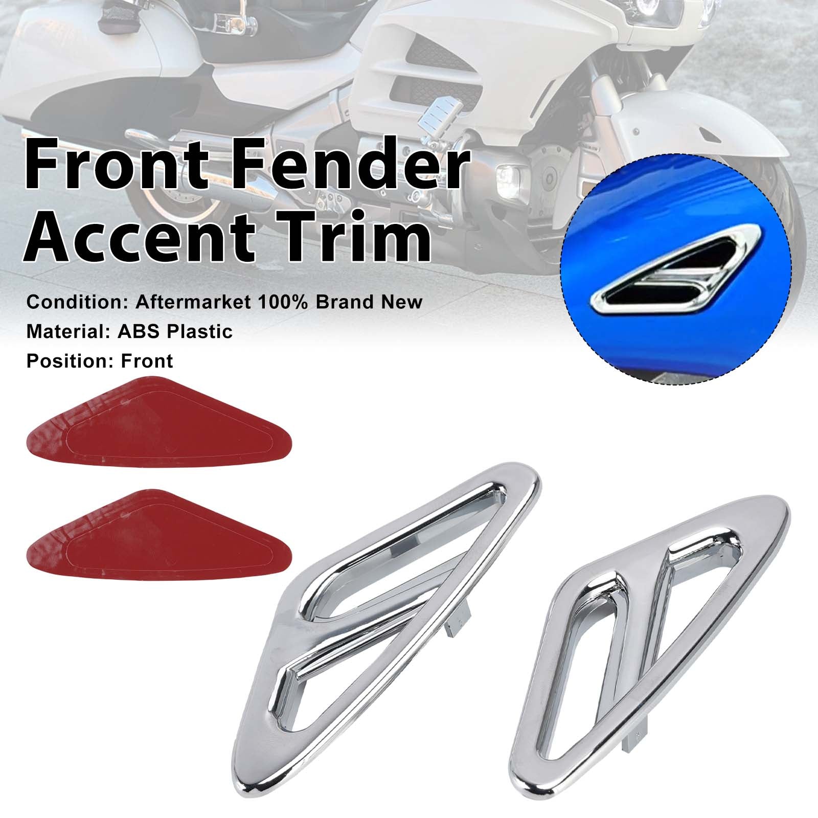 Enjoliveur de garde-boue avant pour Honda GL1800 Goldwing 1800 2001-2017 Chrome