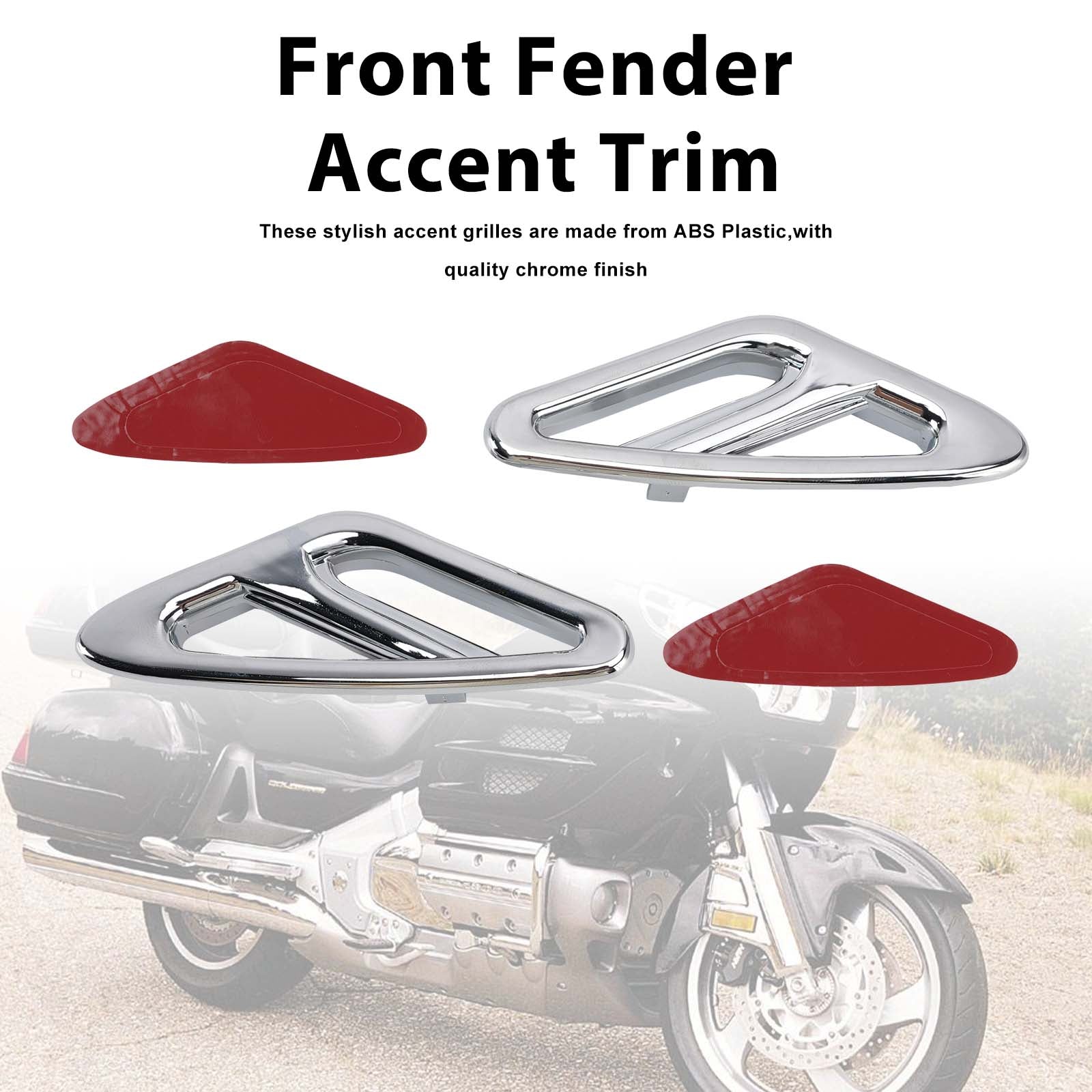 Enjoliveur de garde-boue avant pour Honda GL1800 Goldwing 1800 2001-2017 Chrome