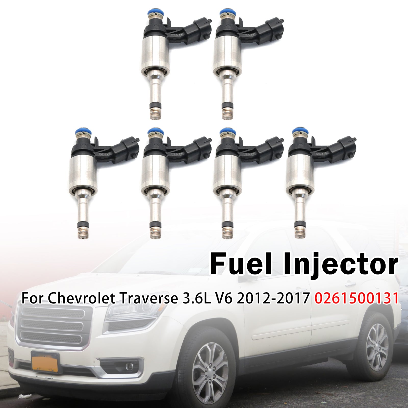 6X Injecteur Carburant Pour Chevrolet Traverse 3.6L V6 2012-2017 0261500131