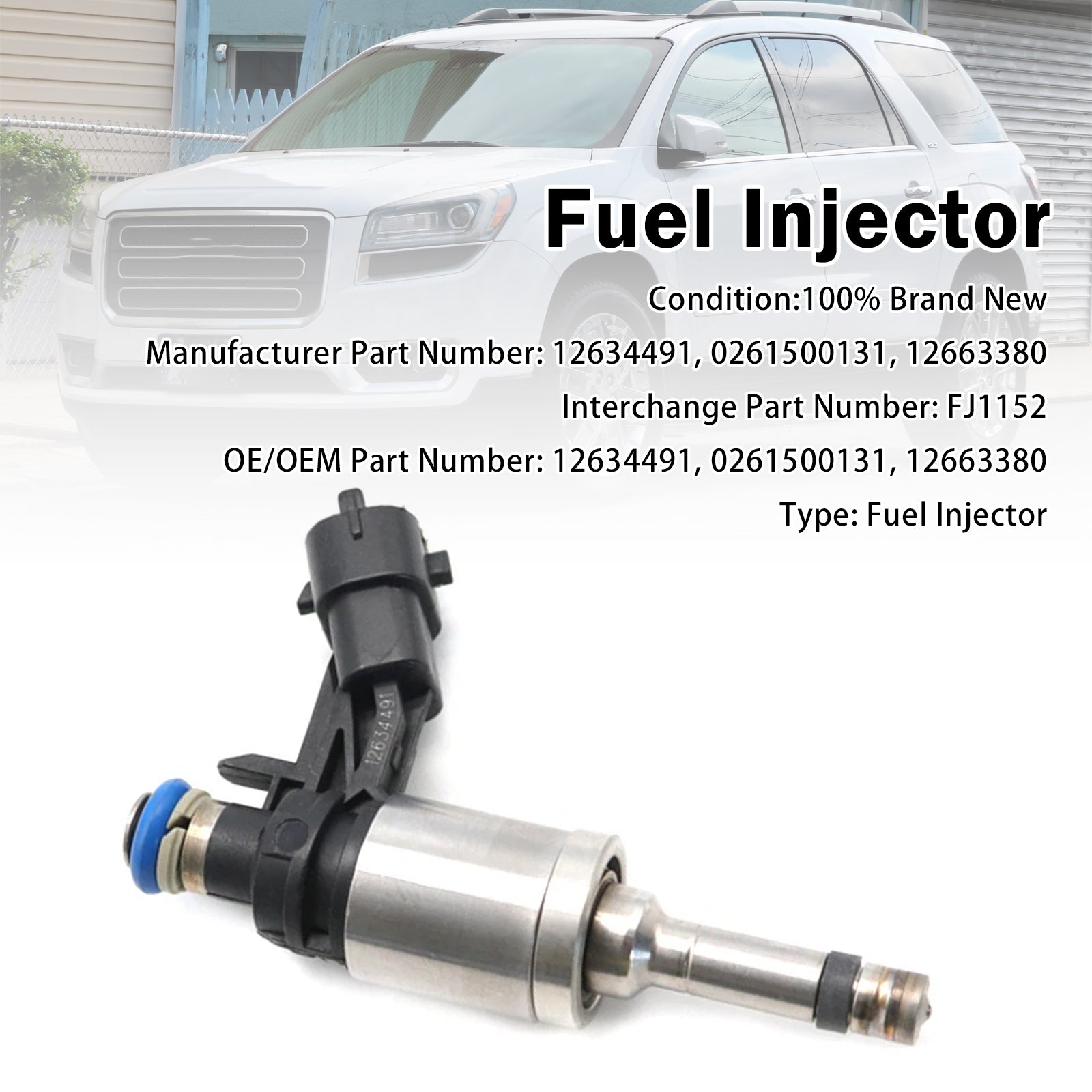 1X Injecteur Carburant Pour Chevrolet Traverse 3.6L V6 2012-2017 0261500131