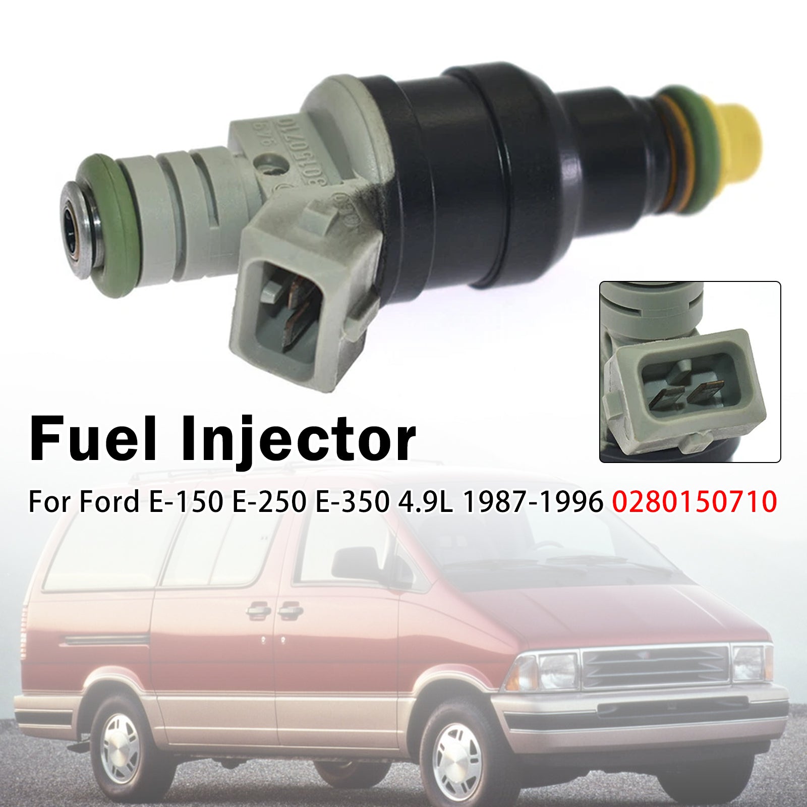 1X Injecteur Carburant Pour Pourd E-150 E-250 E-350 4.9L 1987-1996 0280150710