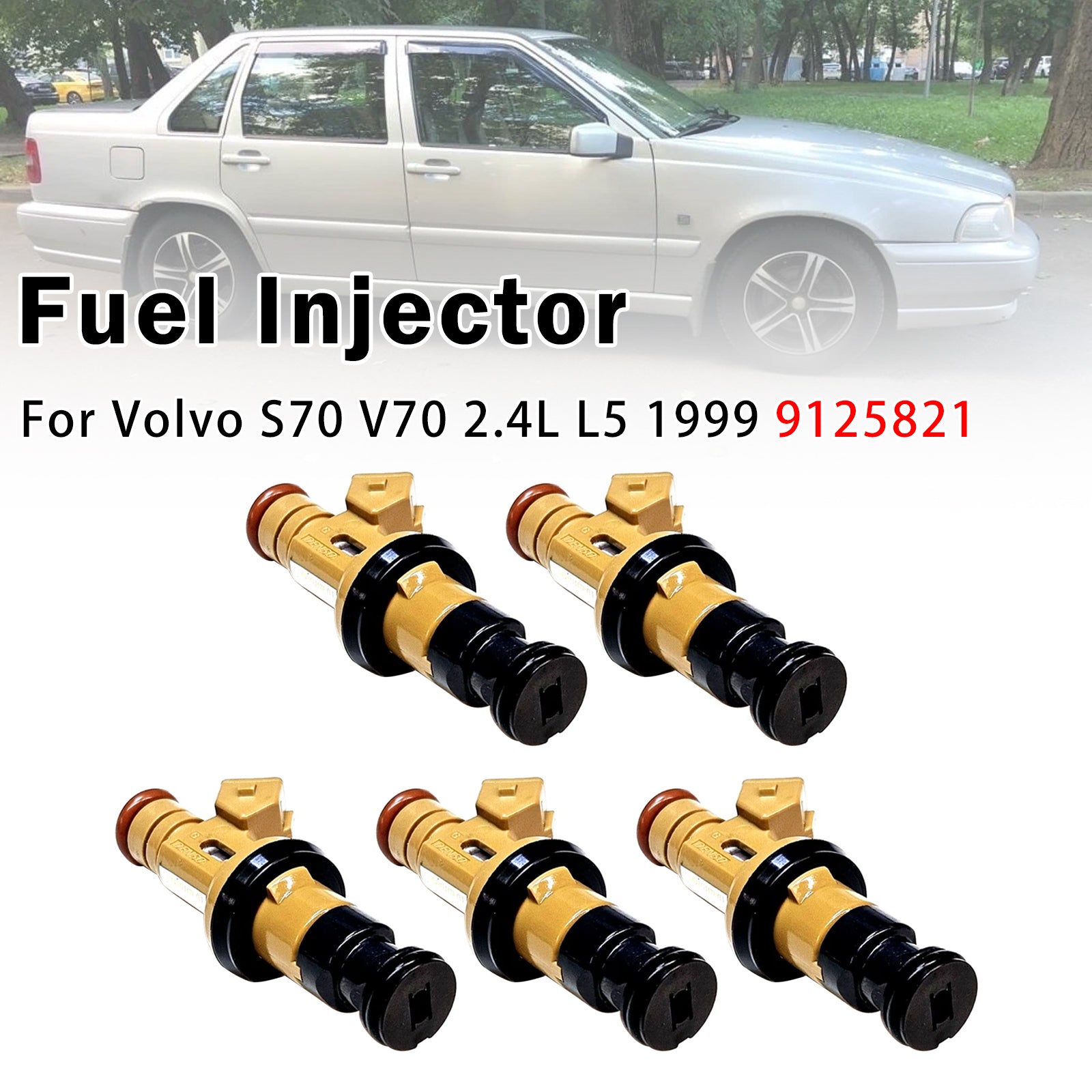 5X Injecteur Carburant Pour Volvo S70 V70 2.4L L5 1999 9125821 195500-3460