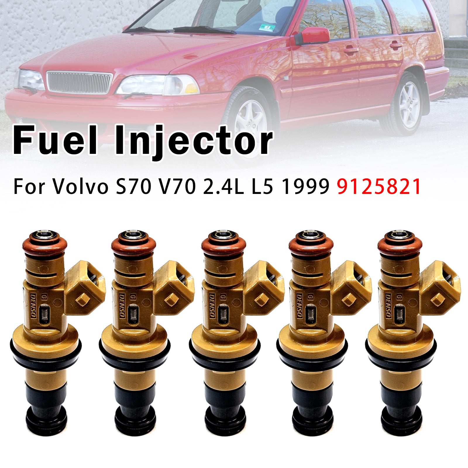 5X Injecteur Carburant Pour Volvo S70 V70 2.4L L5 1999 9125821 195500-3460
