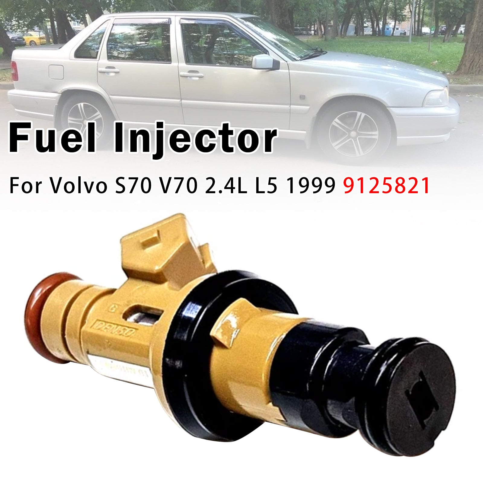 1X Injecteur Carburant Pour Volvo S70 V70 2.4L L5 1999 9125821 195500-3460