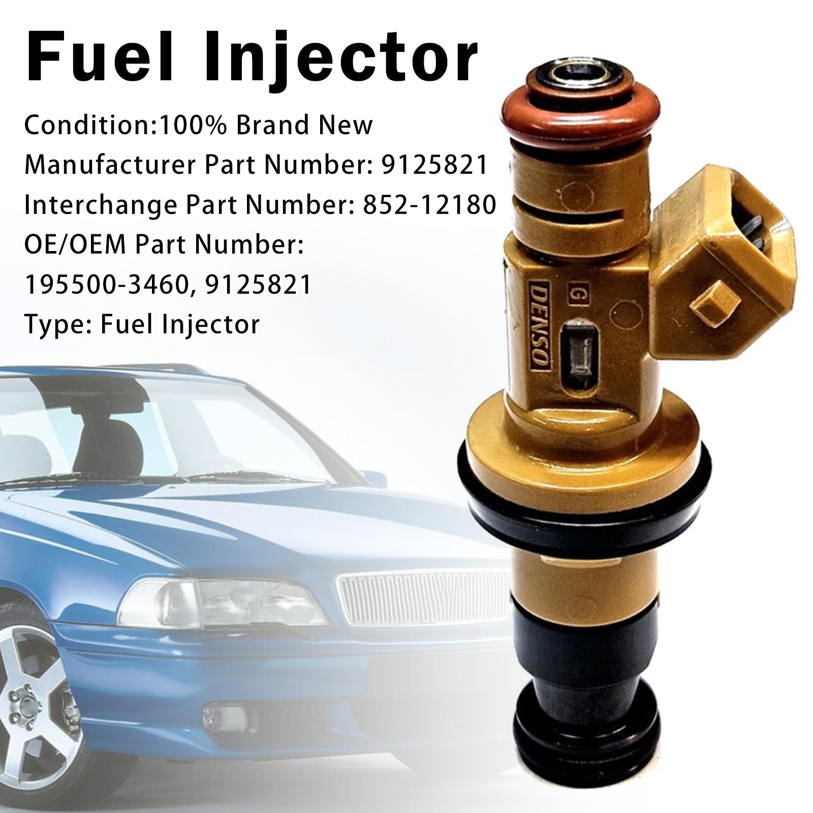 1X Injecteur Carburant Pour Volvo S70 V70 2.4L L5 1999 9125821 195500-3460