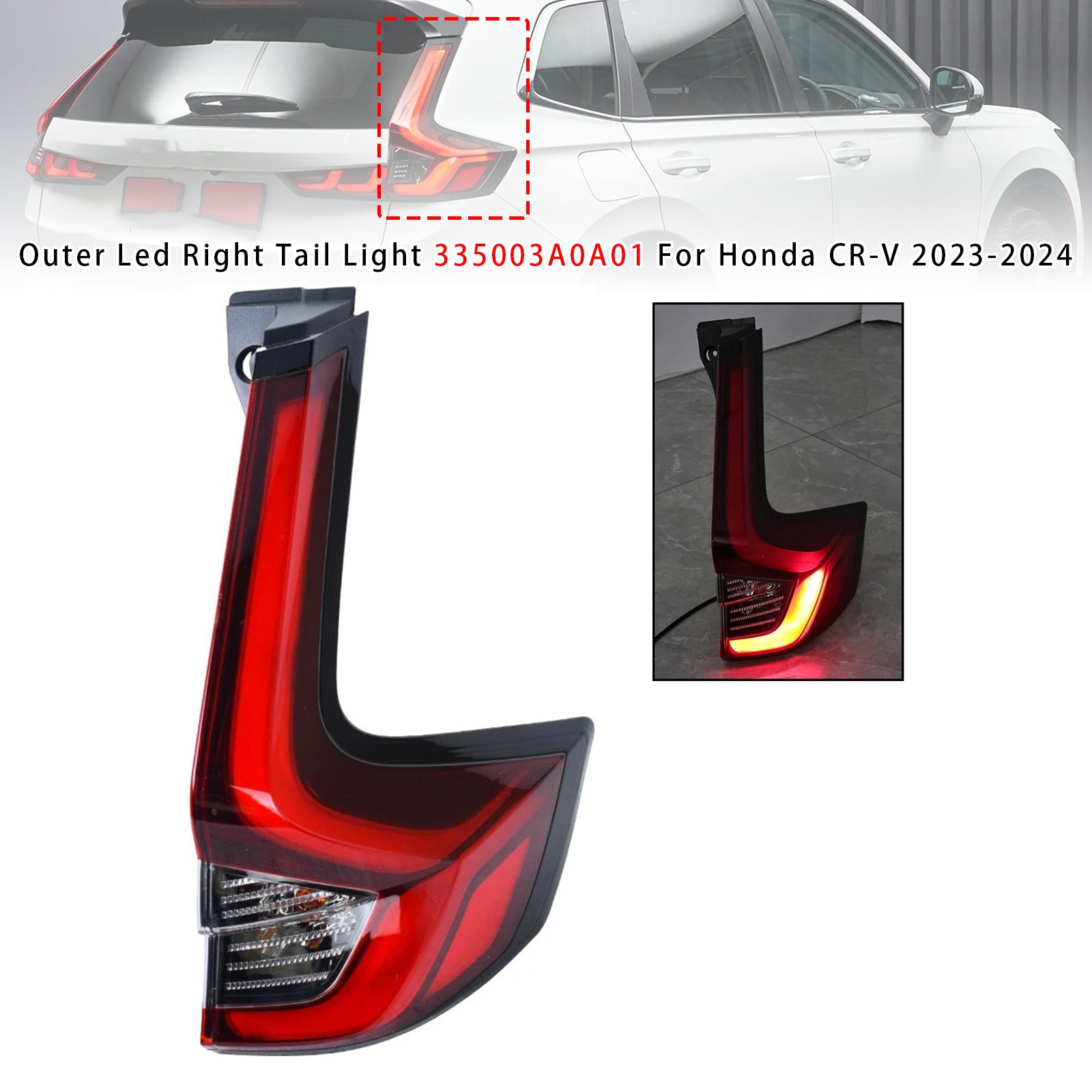 Feu Arrière LED Externe Droit 335003A0A01 Pour Honda CR-V 2023-2024