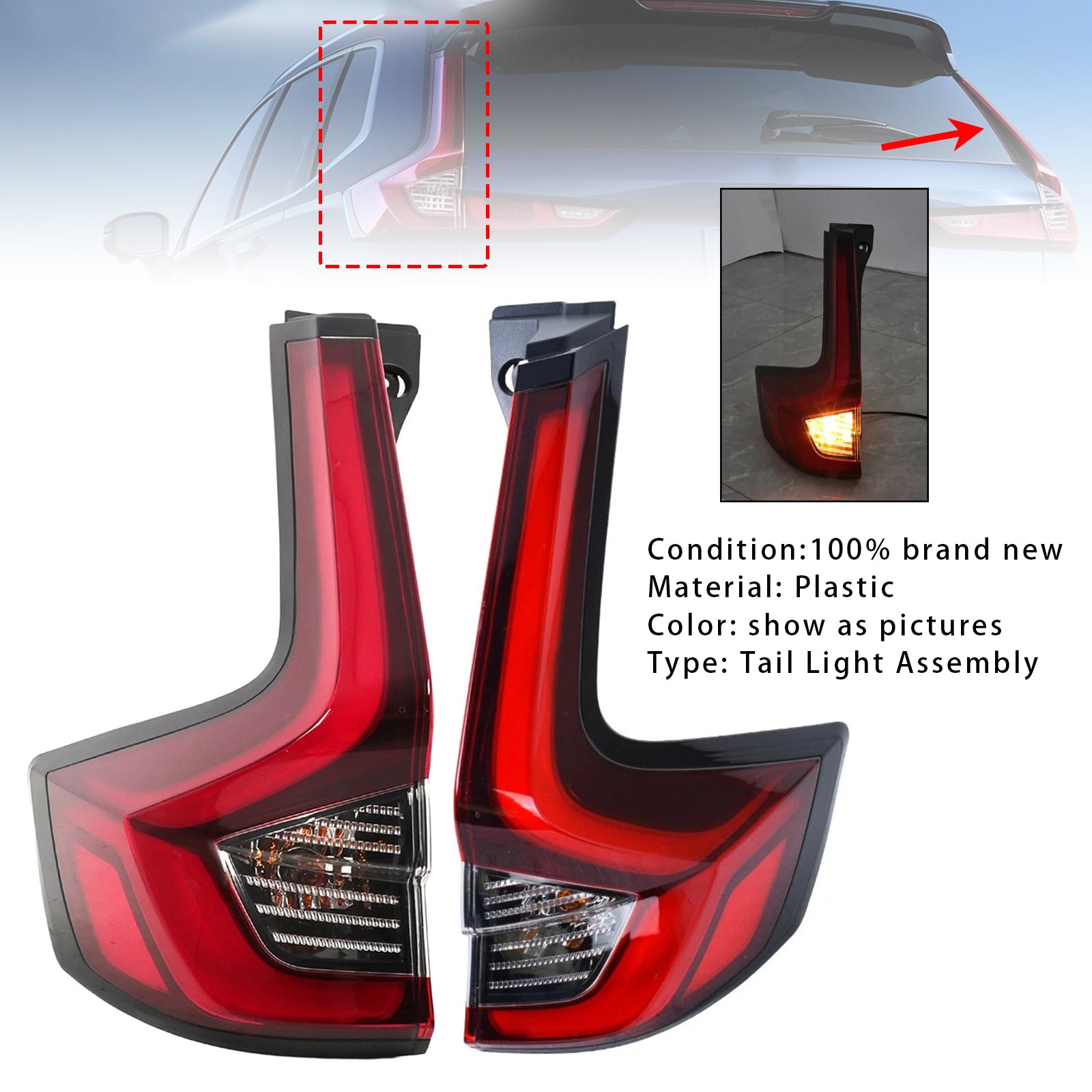 Feu Arrière LED Externe Gauche+Droit 335503A0A01 Pour Honda CR-V 2023-2024