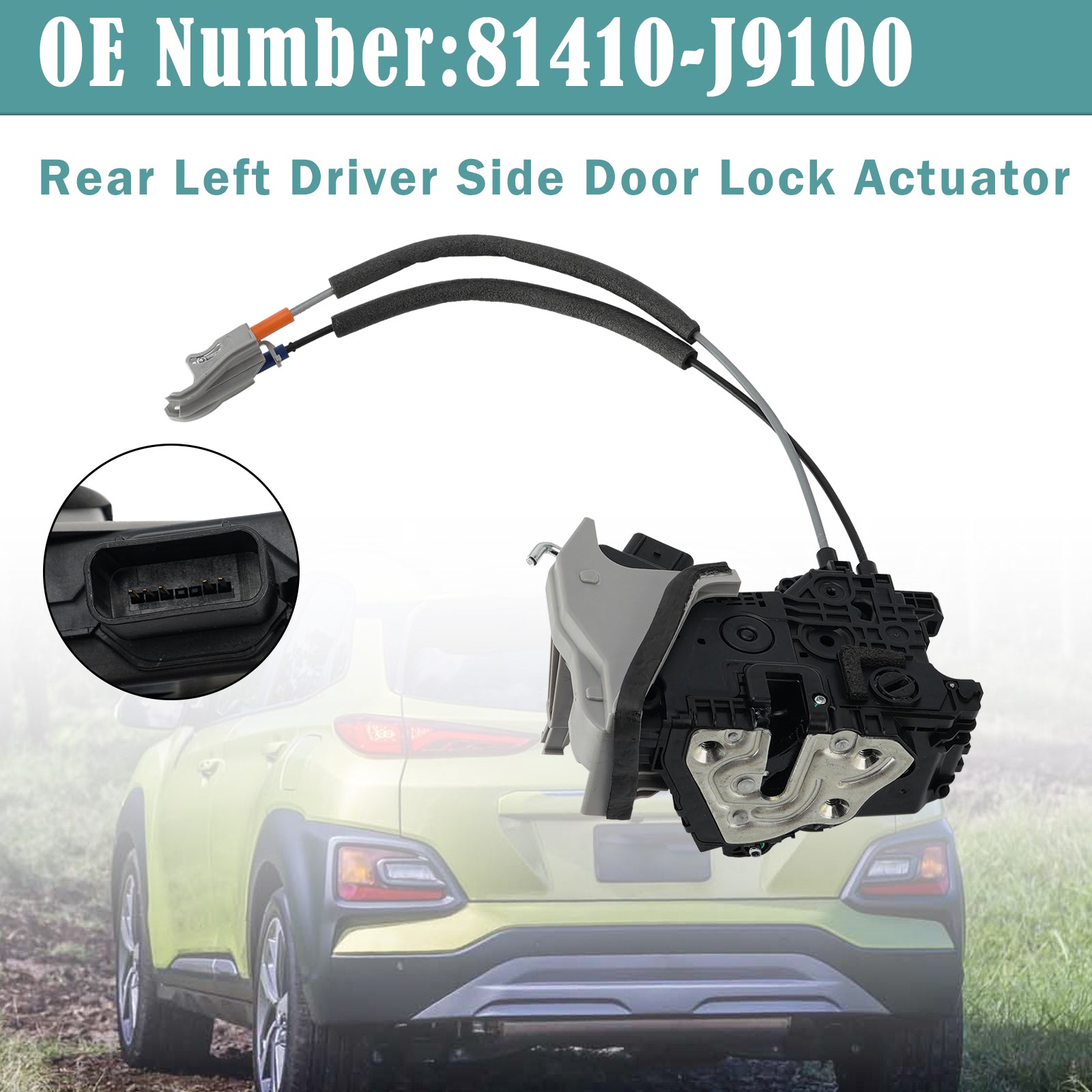 Actionneur serrure porte arrière gauche 81410-J9100 Pour Hyundai Kona 2018-2020