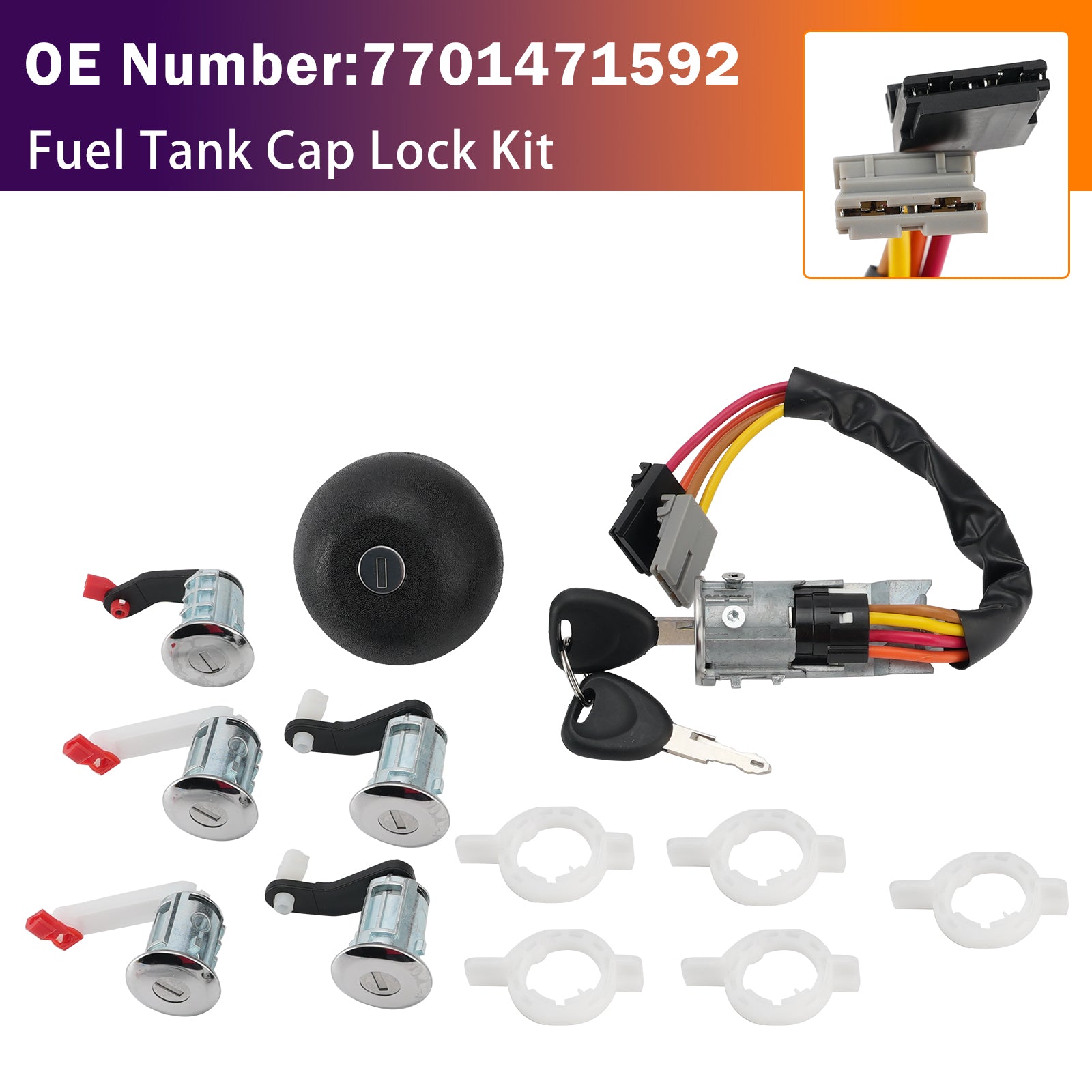 Kit Bouchon Réservoir Verrouillable 7701471592 Pour Renault Master 2
