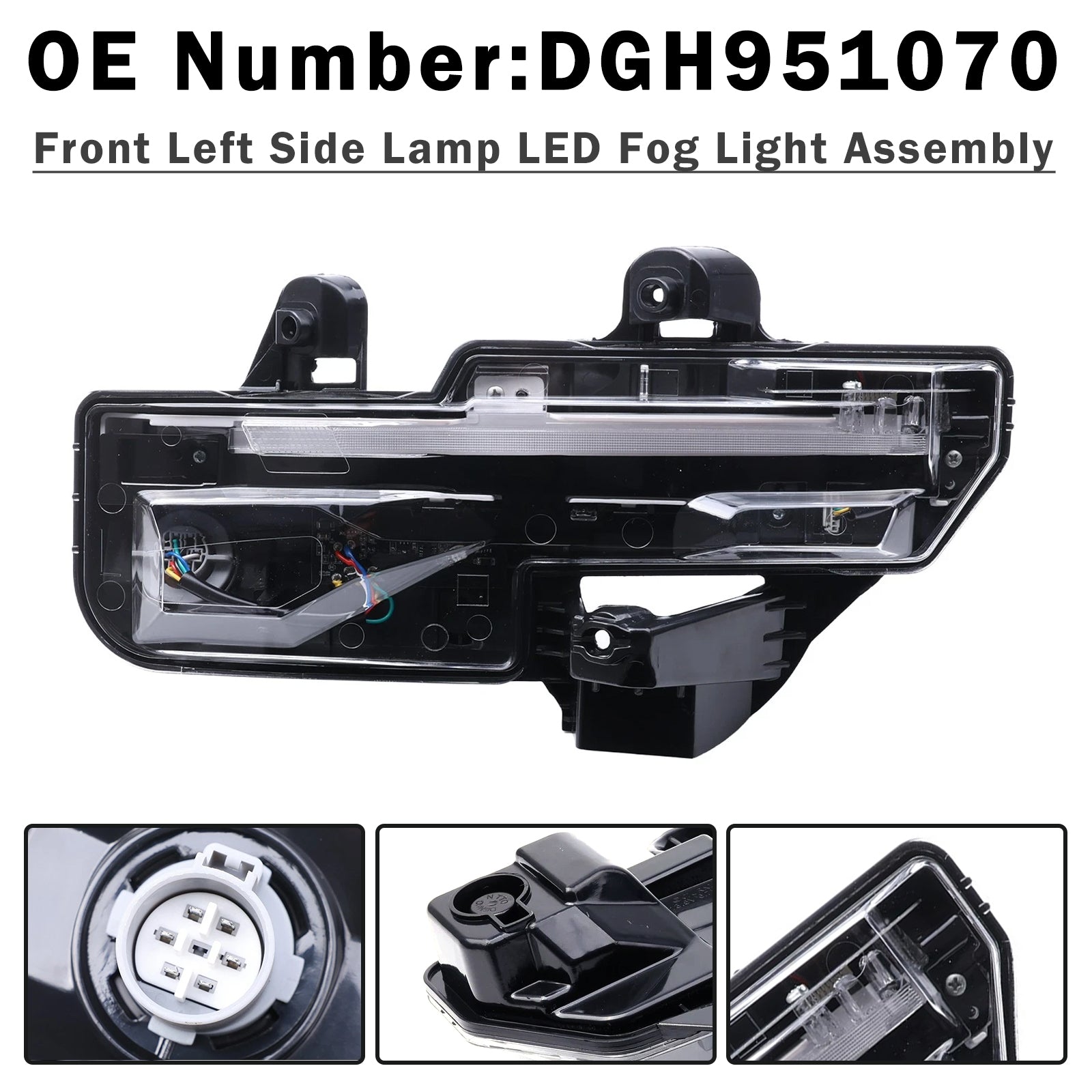 Ensemble feu antibrouillard LED avant gauche DGH951070 Pour Mazda CX30 20-23