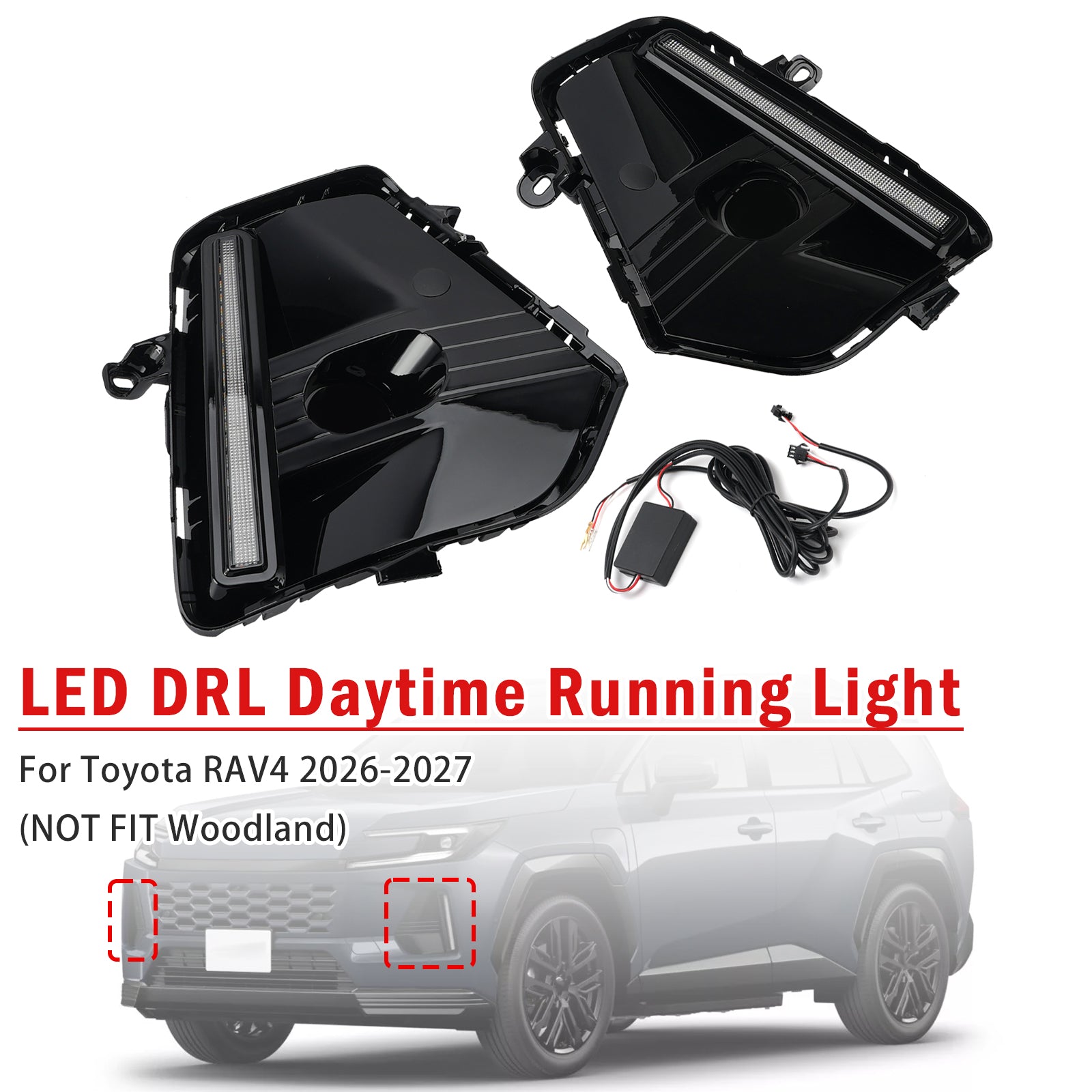 Paire Feu De Jour Pare-Chocs Avant Pour Toyota RAV4 2026-2027