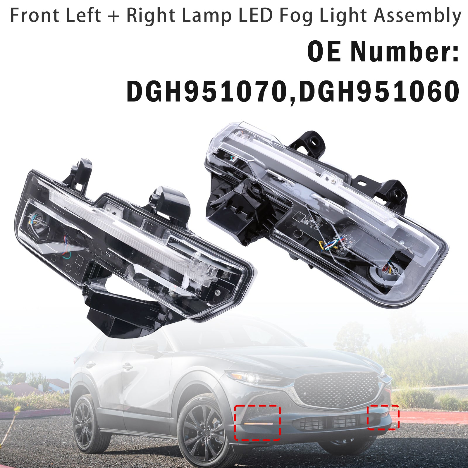 Feu antibrouillard avant DGH951070 DGH951060 Pour Mazda CX30 2020-2023