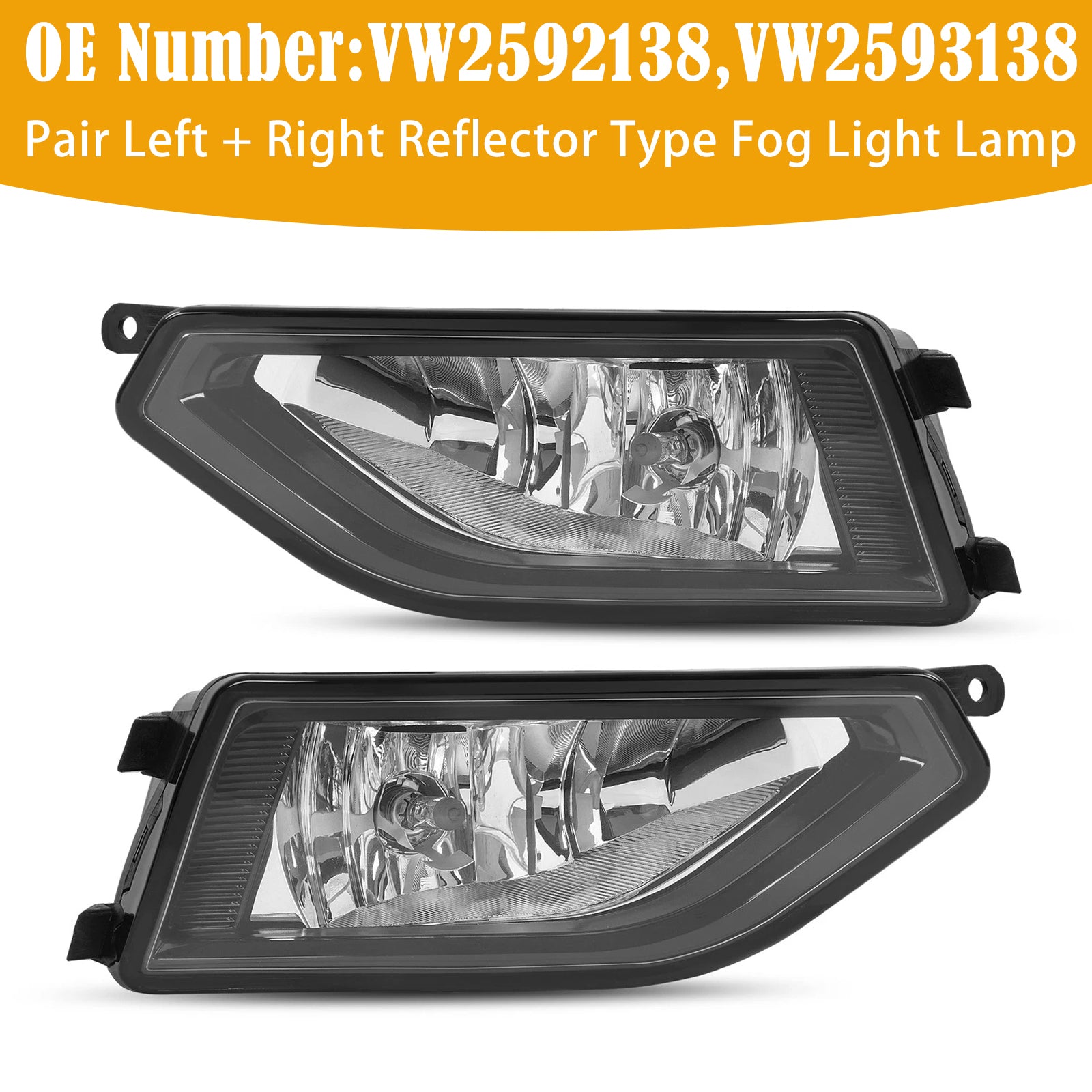 Jeu Feux antibrouillard type réflecteur gauche + droit Pour VW Atlas 2018-2020