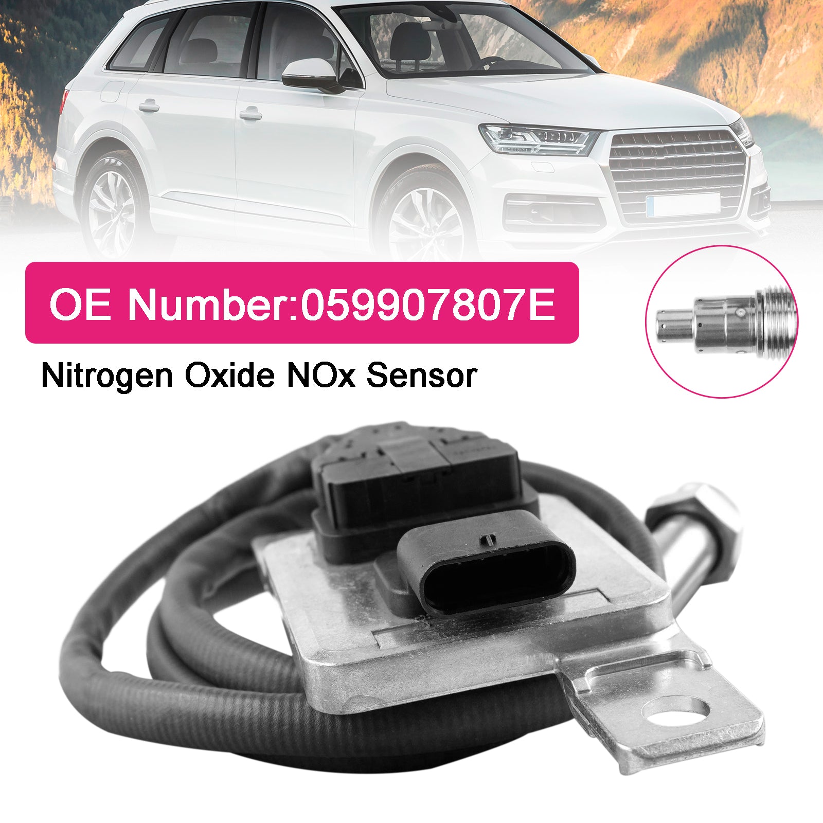Capteur D'Oxydes D'Azote Nox 059907807E Pour VW Touareg TDI 09-12 Audi Q7