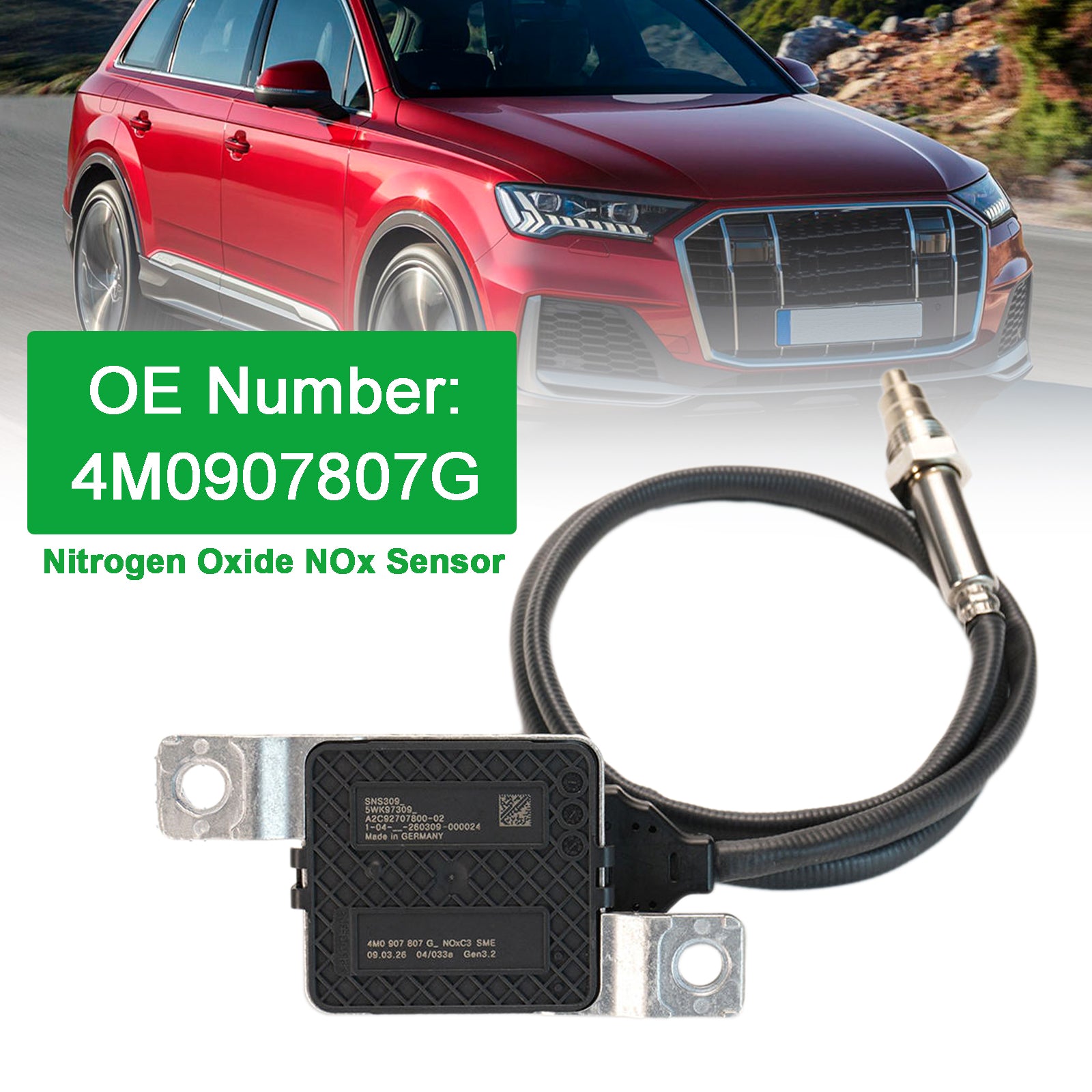 Capteur d'oxydes d'azote NOx 4M0907807G Pour Audi Q7 2015-2021