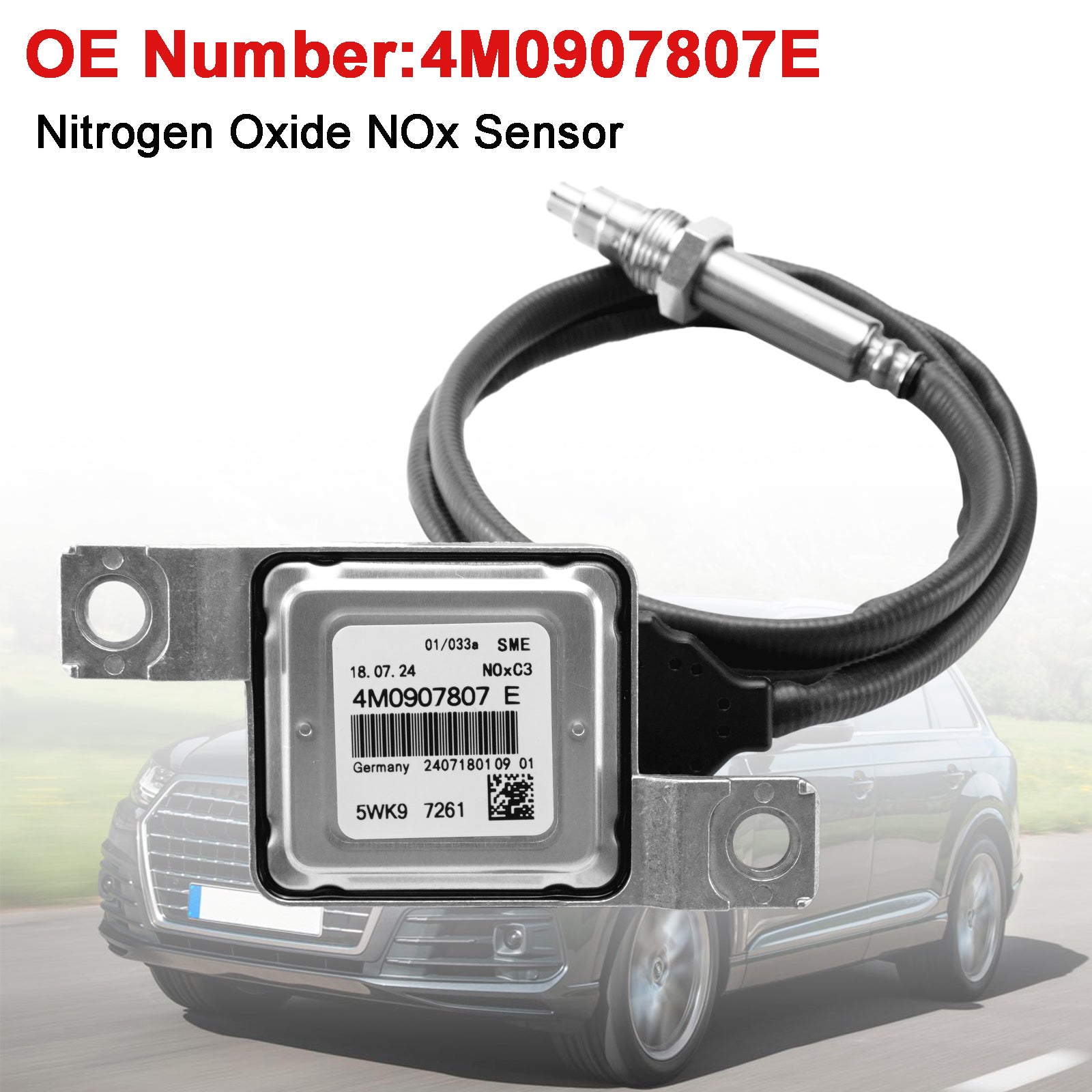 Capteur D'Oxydes D'Azote Nox 4M0907807E Pour Audi Q7 3.0L 2016-2019