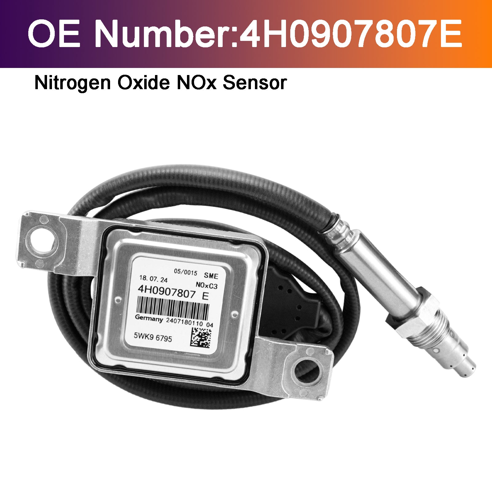 Capteur D'Oxydes D'Azote Nox 4H0907807E Pour Audi A8 Quattro 3.0TDI 2014-2016