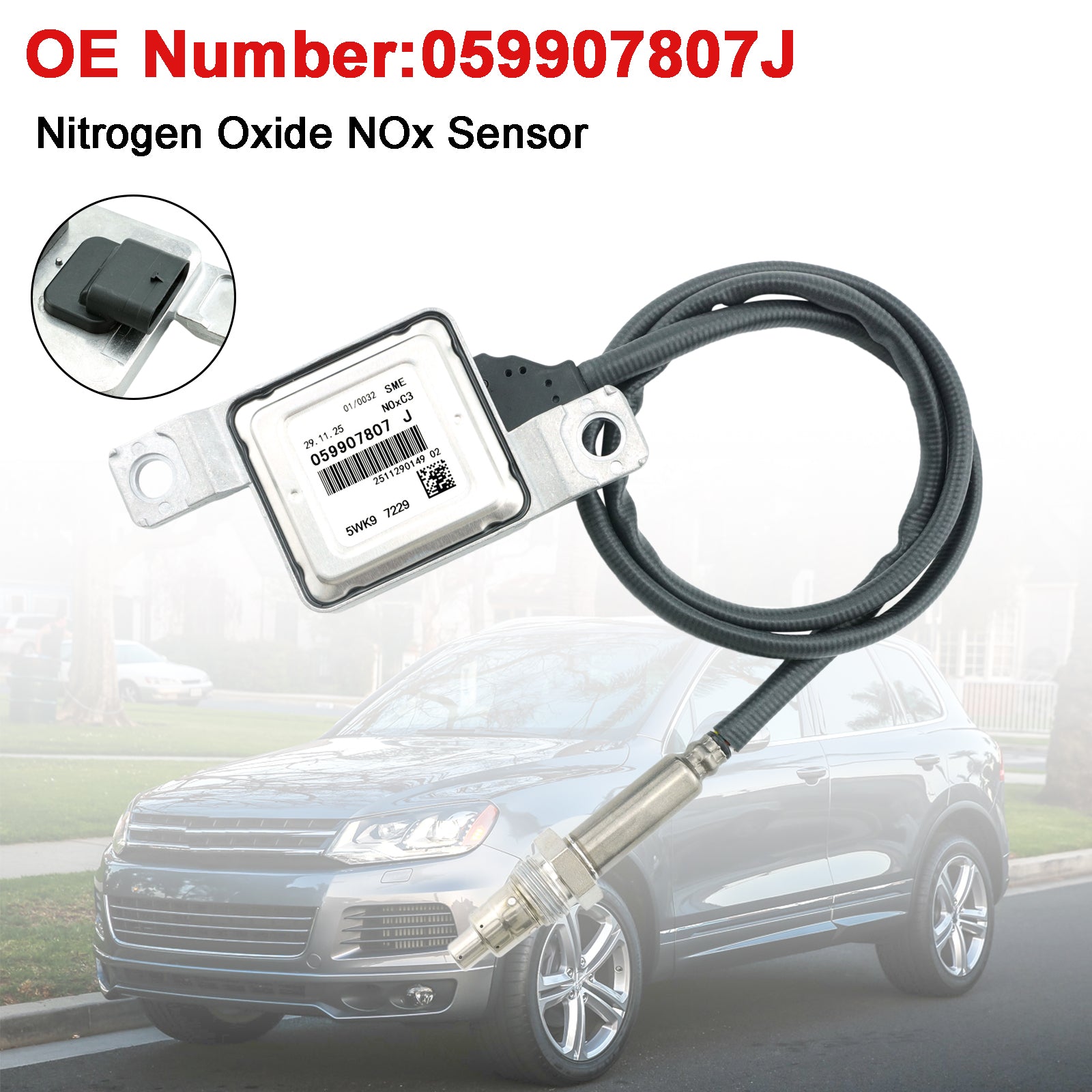 Capteur D'Oxydes D'Azote Nox 059907807J Pour VW Touareg TDI V6 A4 S4 A5 S5