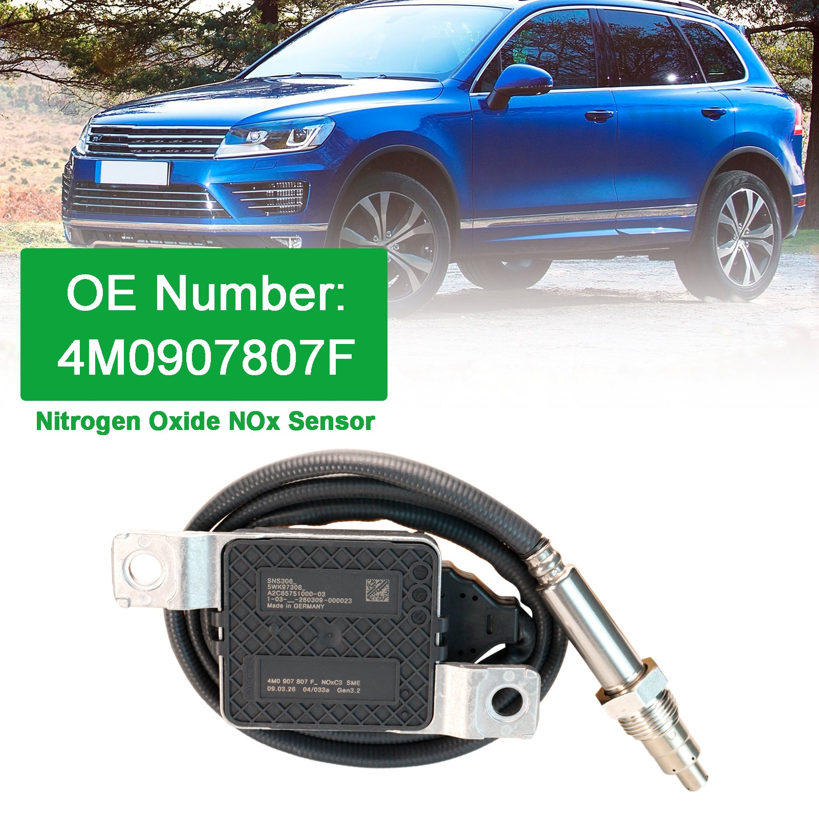Capteur d'oxydes d'azote NOx 4M0907807F Pour VW Touareg Amarok Transporter Passat