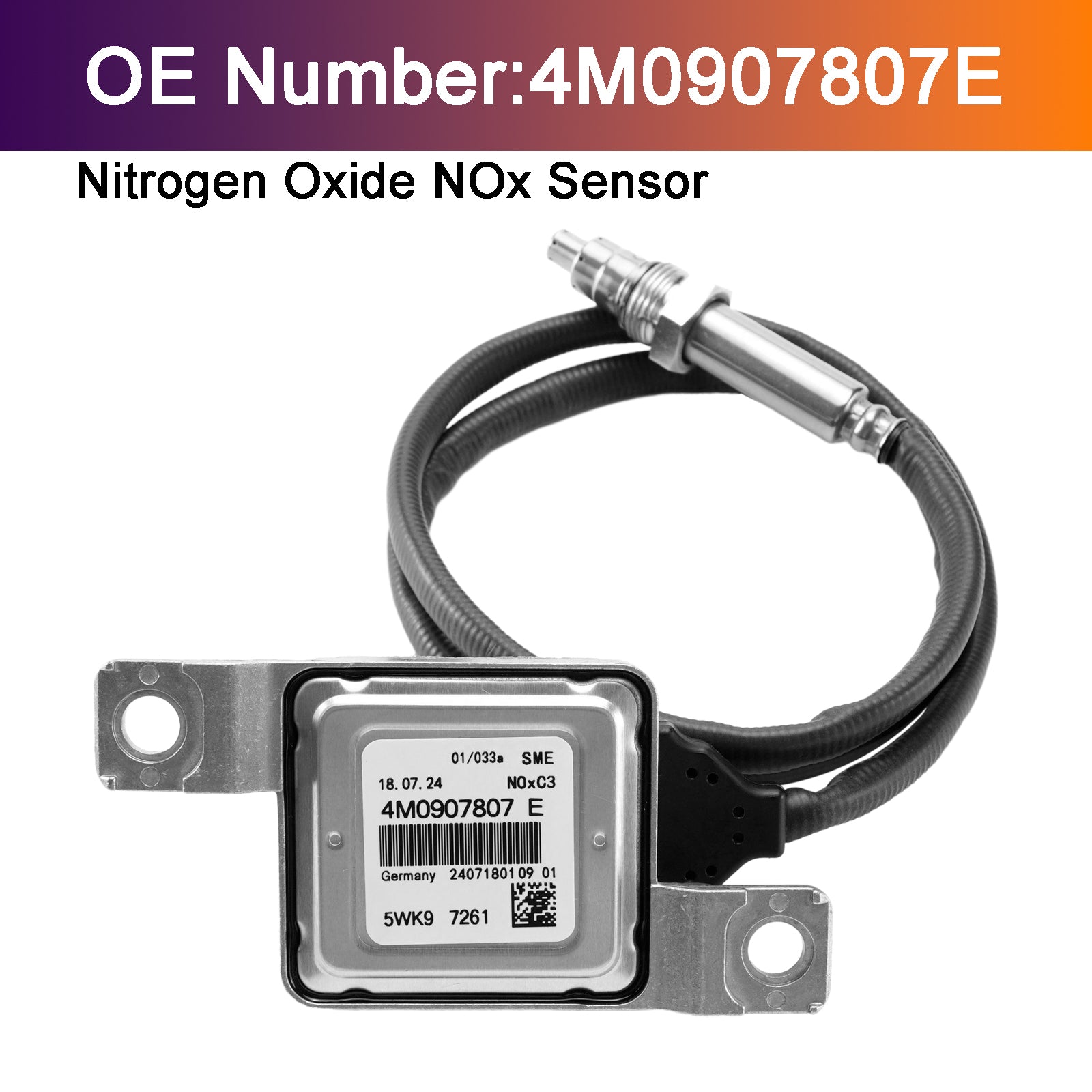Capteur D'Oxydes D'Azote Nox 4M0907807E Pour Audi Q7 3.0L 2016-2019
