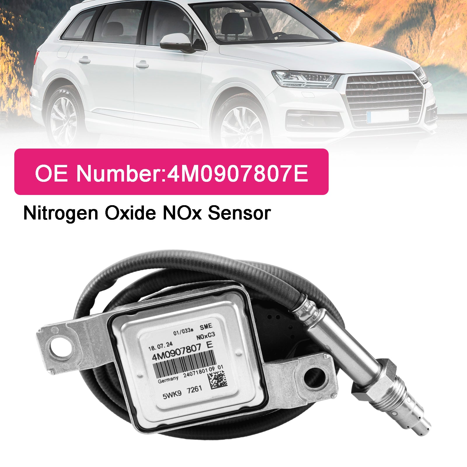 Capteur D'Oxydes D'Azote Nox 4M0907807E Pour Audi Q7 3.0L 2016-2019