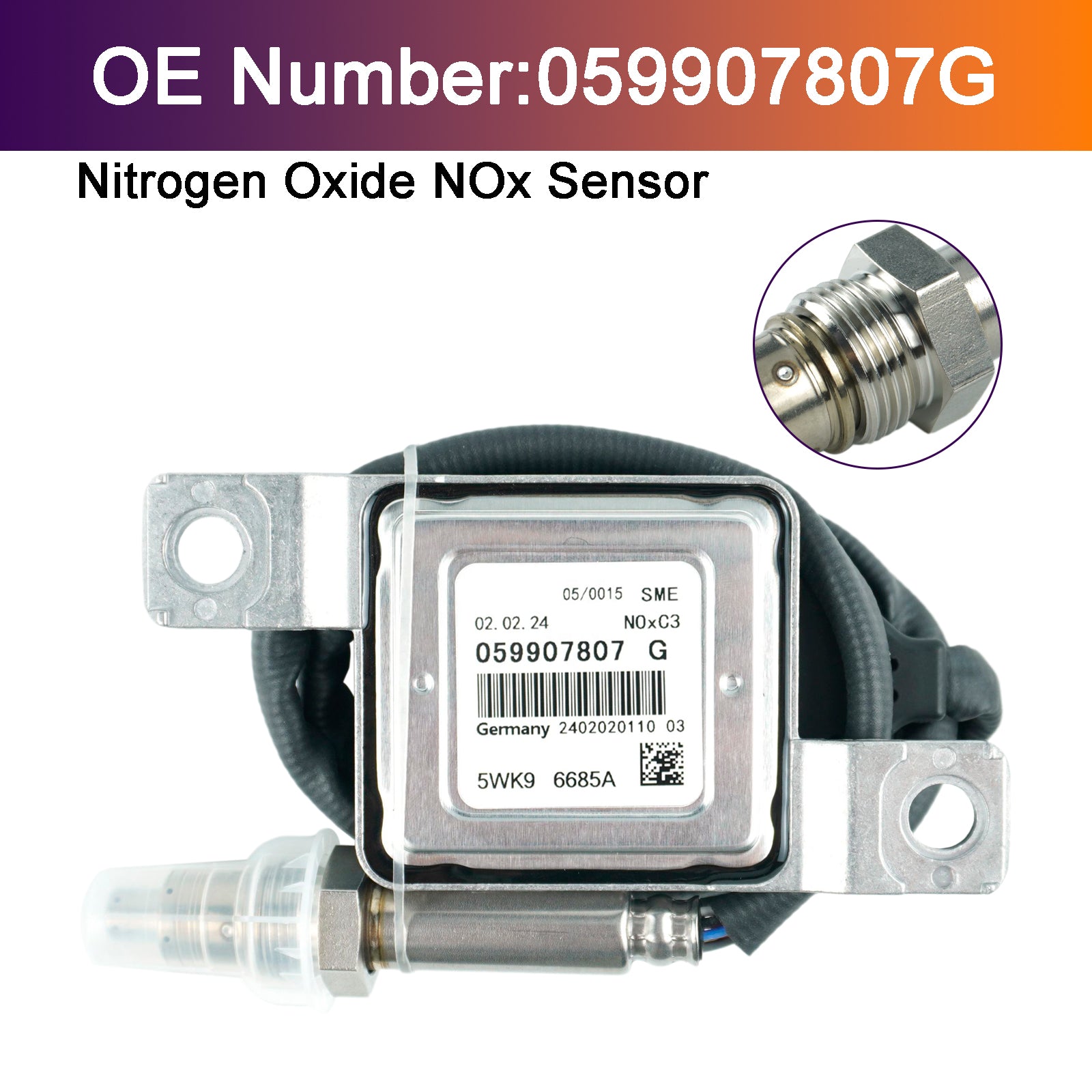 Capteur D'Oxydes D'Azote Nox 059907807G Pour Volkswagen Touareg Audi Q7 TDI
