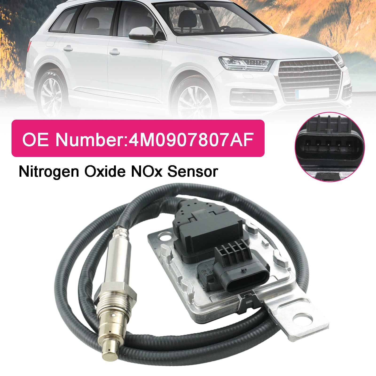Capteur D'Oxydes D'Azote Nox 4M0907807AF Pour VW Audi Q7 3.0 Tdi Quattro 2015-2019