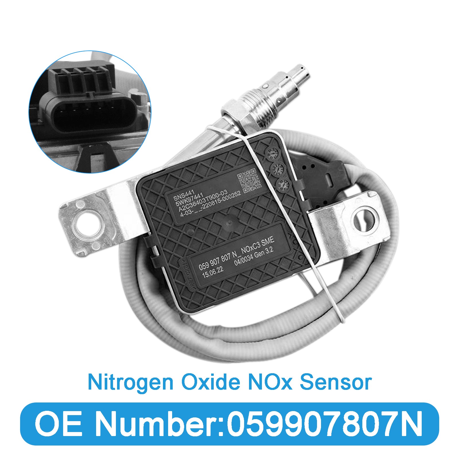 Capteur D'Oxydes D'Azote Nox 059907807N Pour VW Touareg 3.0 V6 TDI 2010-2018