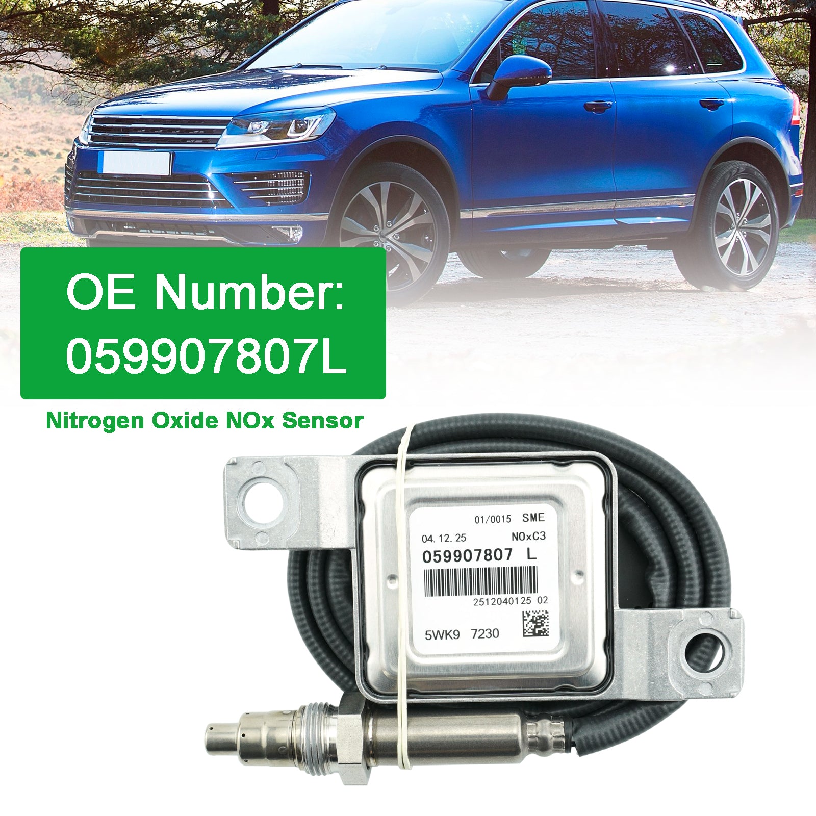 Capteur D'Oxydes D'Azote Nox 059907807L Pour VW Touareg 2010-2018 3.0 TDI