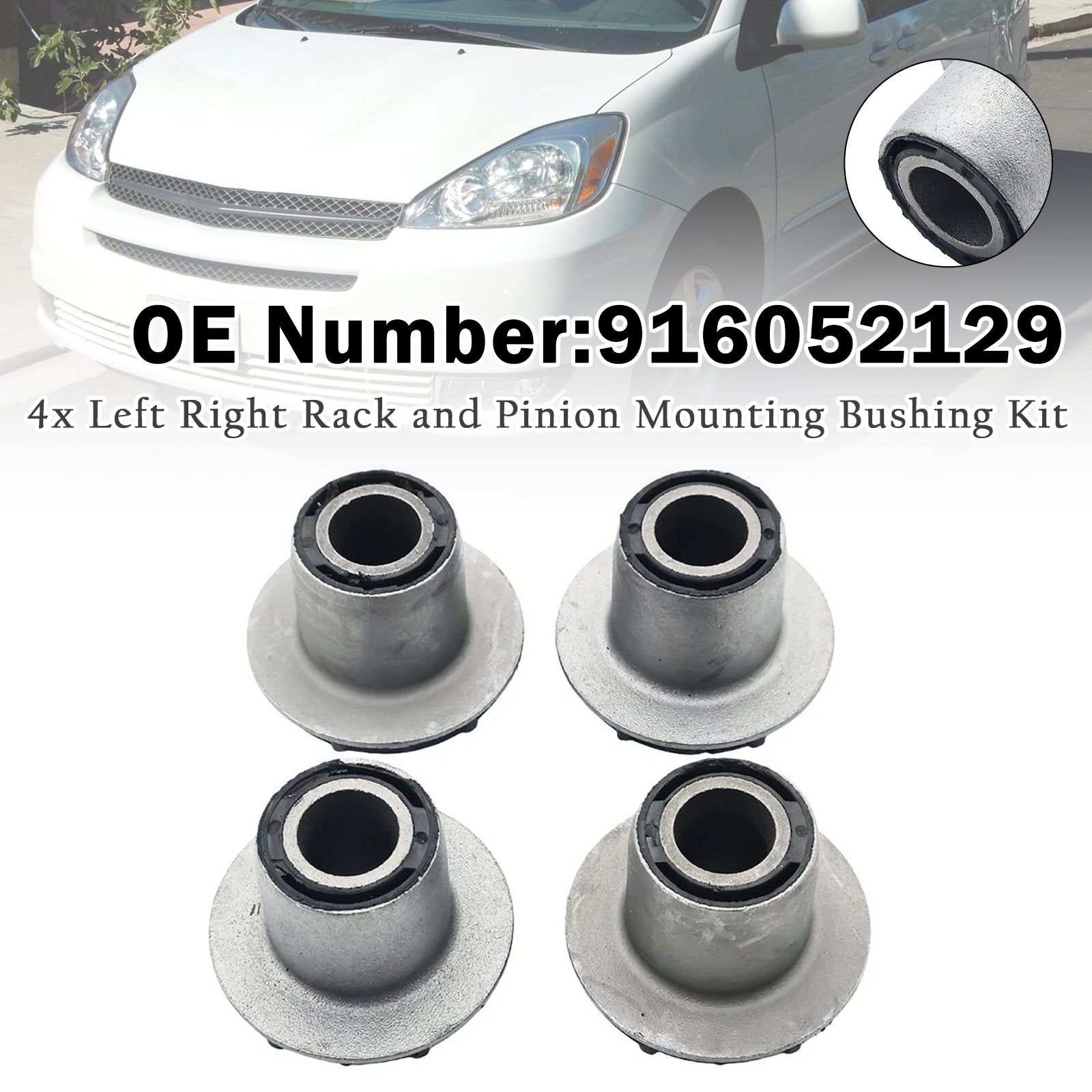 4X Kit De Douille De Montage Crémaillère Pour Toyota Sienna 2004-2011