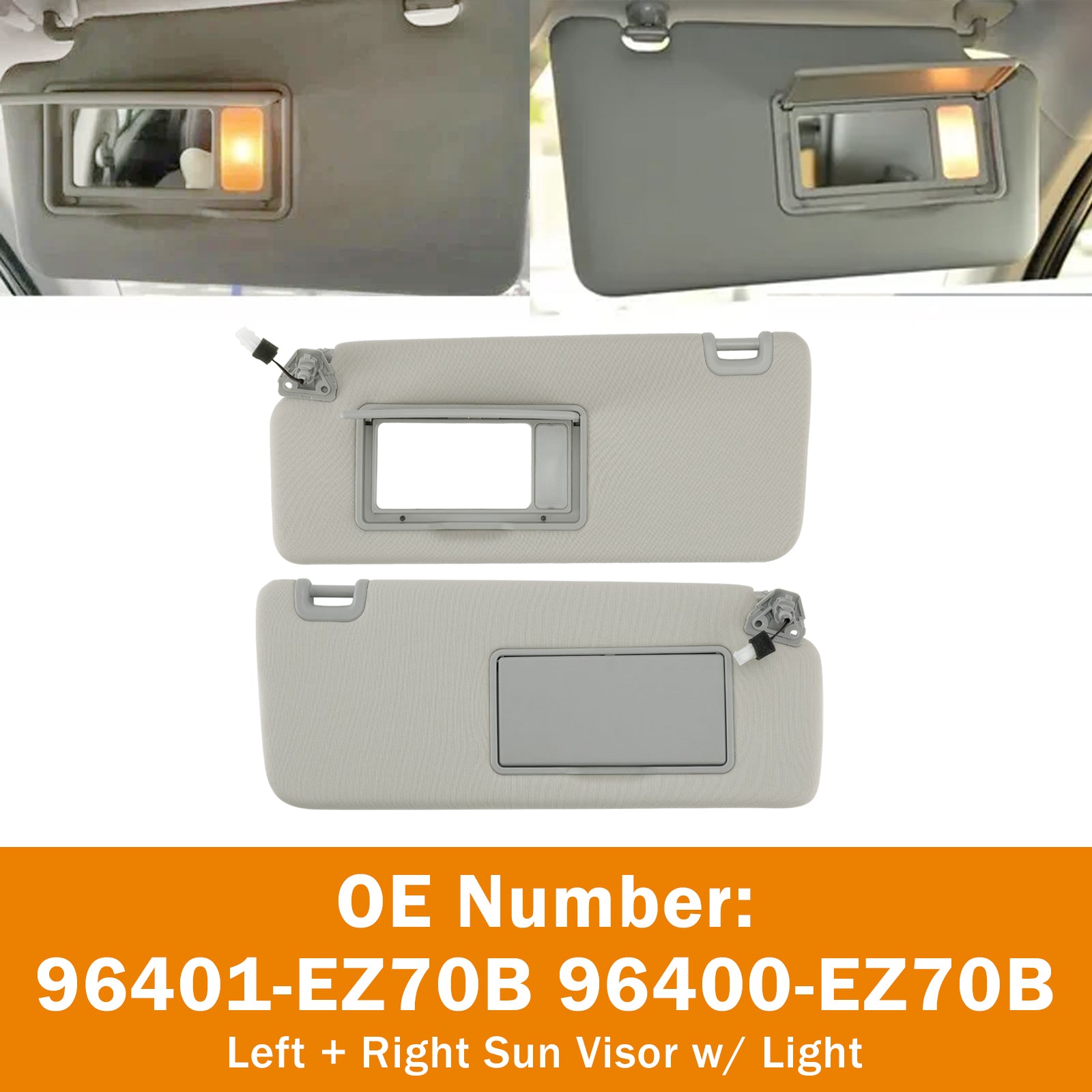 Pare-Soleil L+R Avec Lumière 96401-EZ70B 96400-EZ70B Pour Nissan Titan 2004-2024