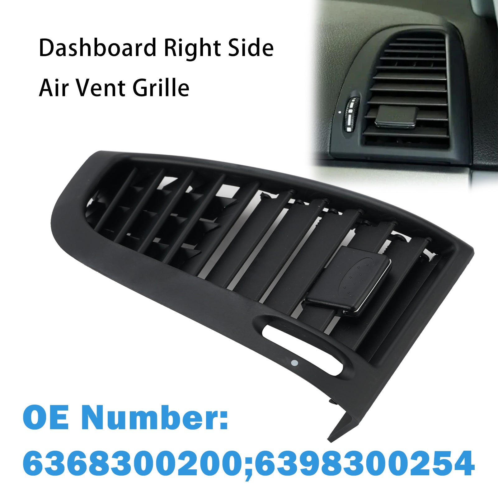 Sortie D’Air Tableau De Bord Droit 6398300254 Pour Benz W636 04-15 W639 10-17